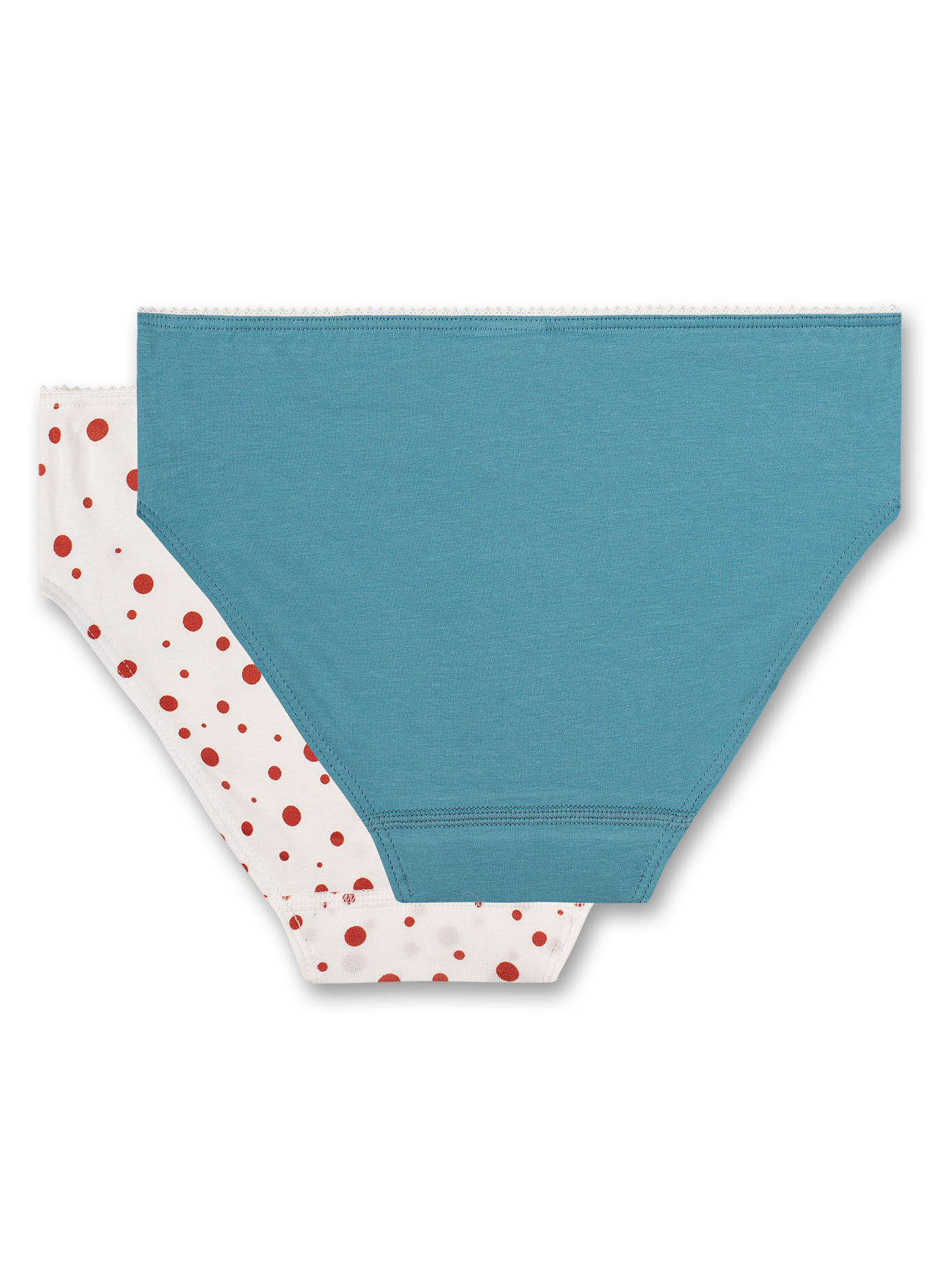 Mädchen-Rioslip (Doppelpack) Off-White und Blau Night Flowers