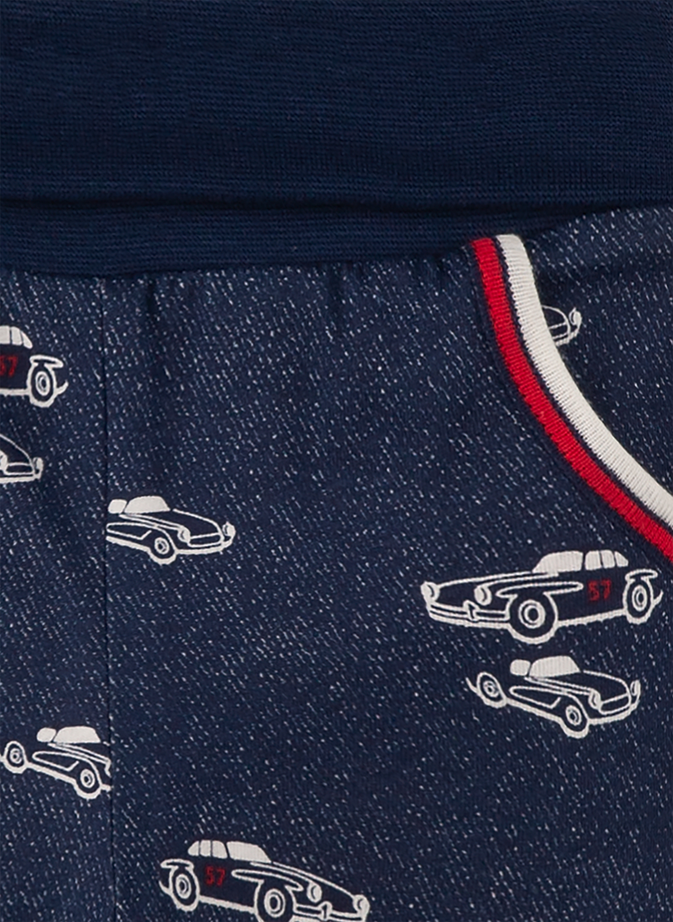 Jungen-Hose Dunkelblau Gefüttert Vintage Cars
