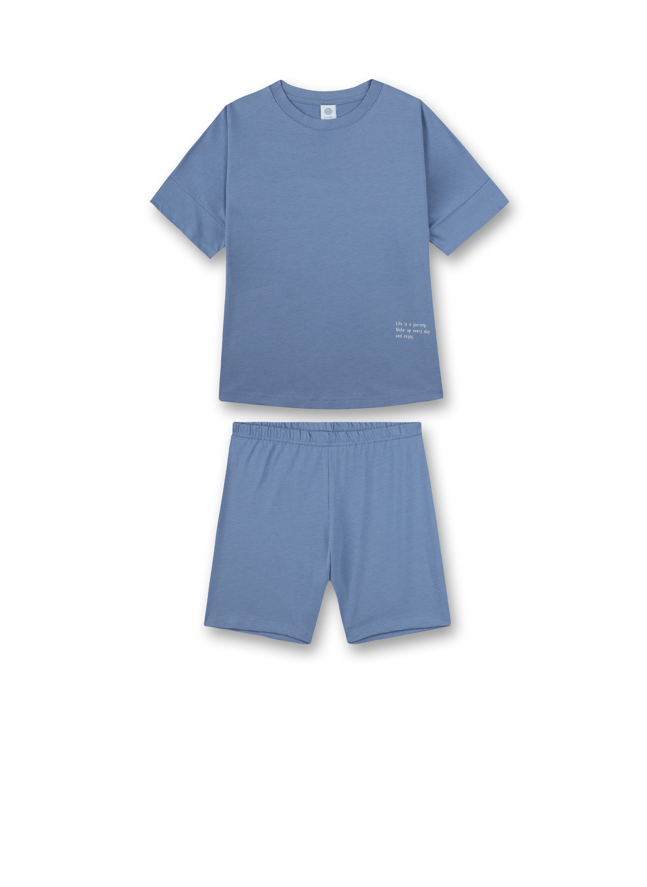 Mädchen-Schlafanzug kurz Blau