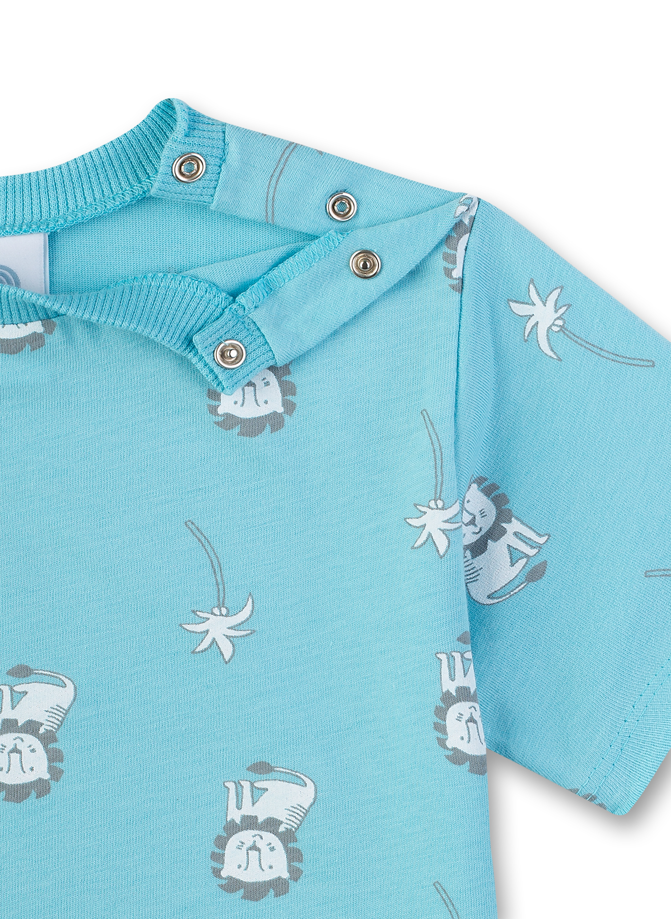 Jungen-Schlafanzug Hellblau Lion