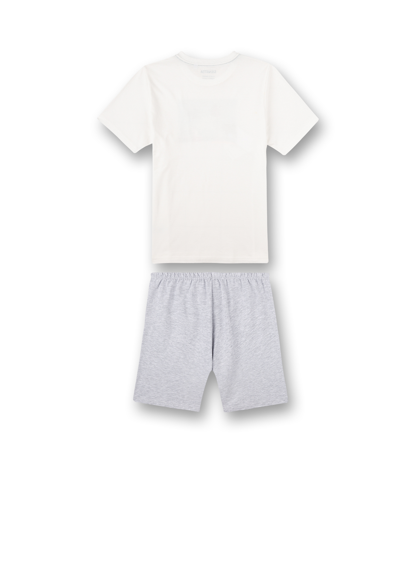 Jungen-Schlafanzug kurz Weiß Wave Rider