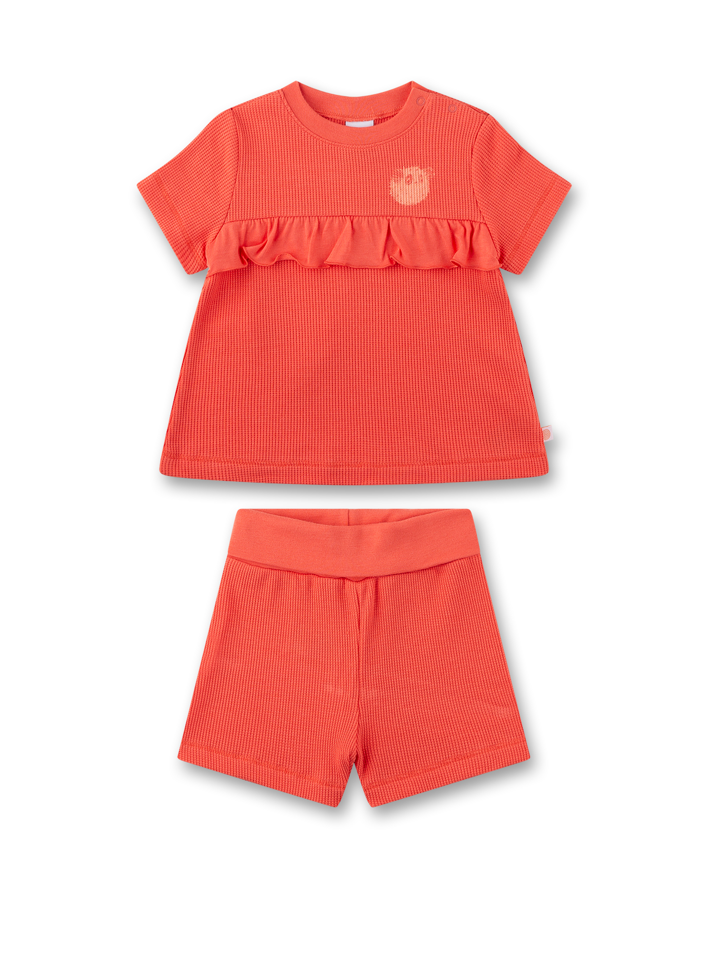 Mädchen-Schlafanzug kurz orange 