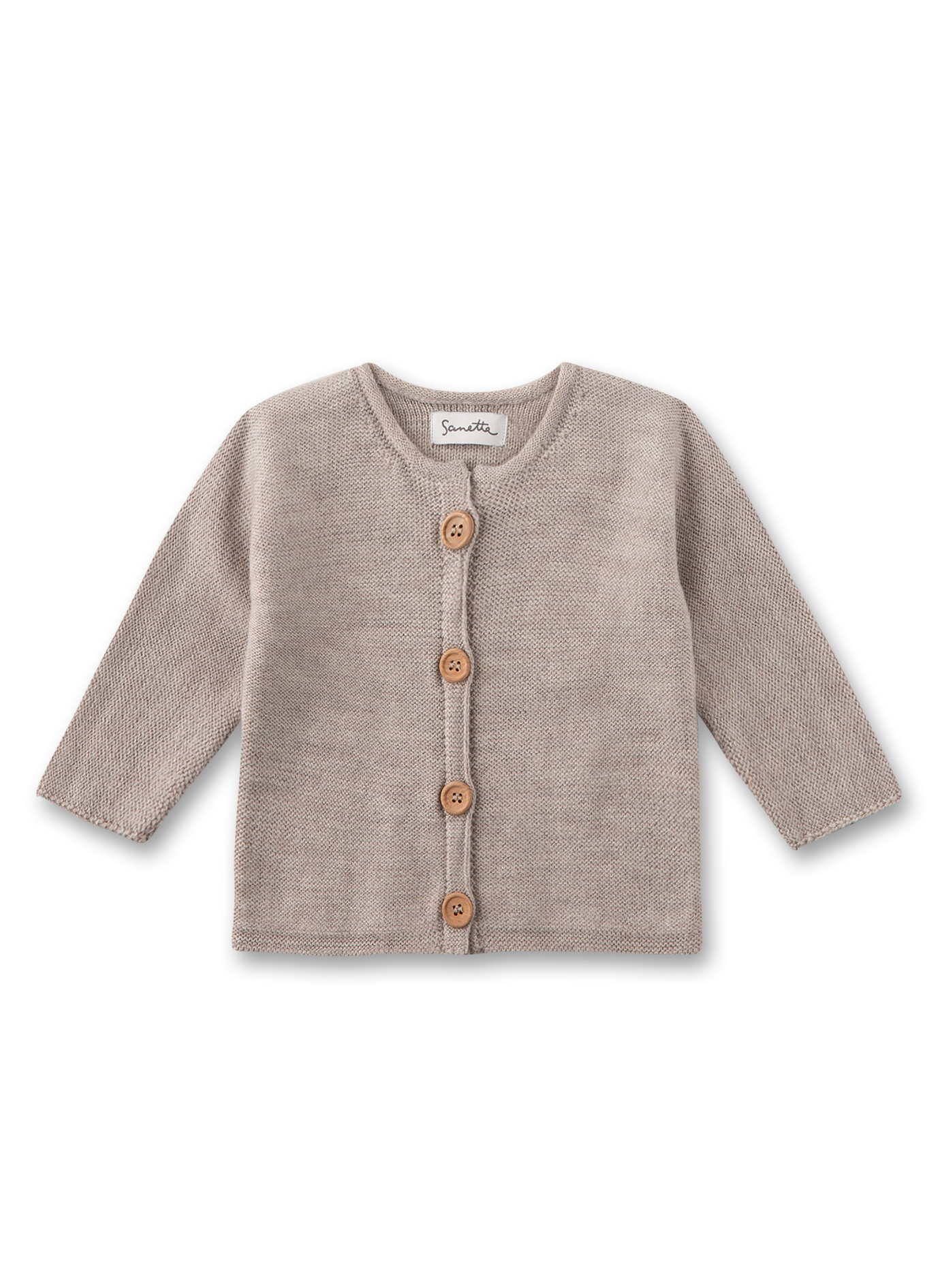 Baby-Strickjacke Beige aus Wolle