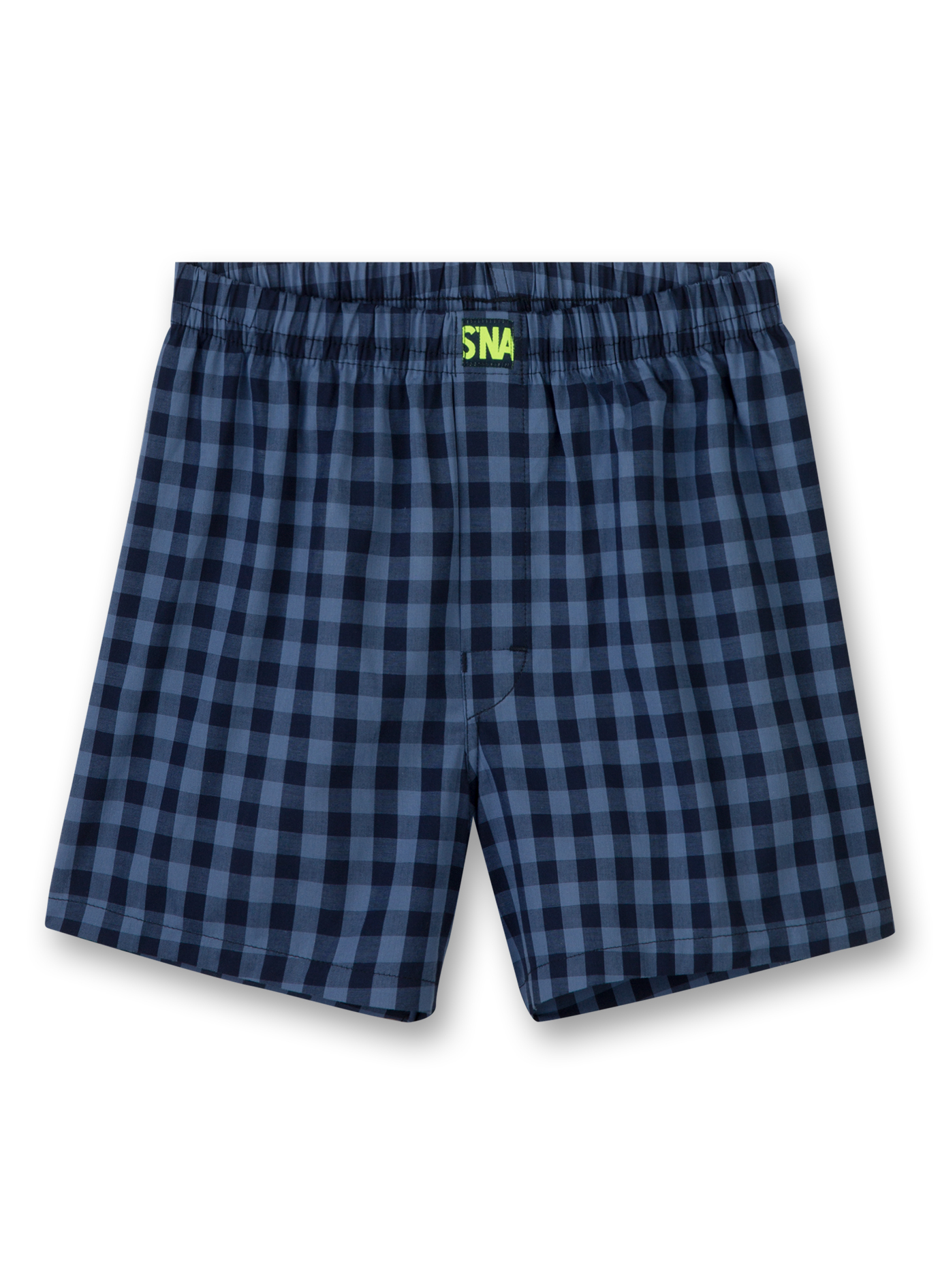 Jungen-Boxershorts Blau Kariert