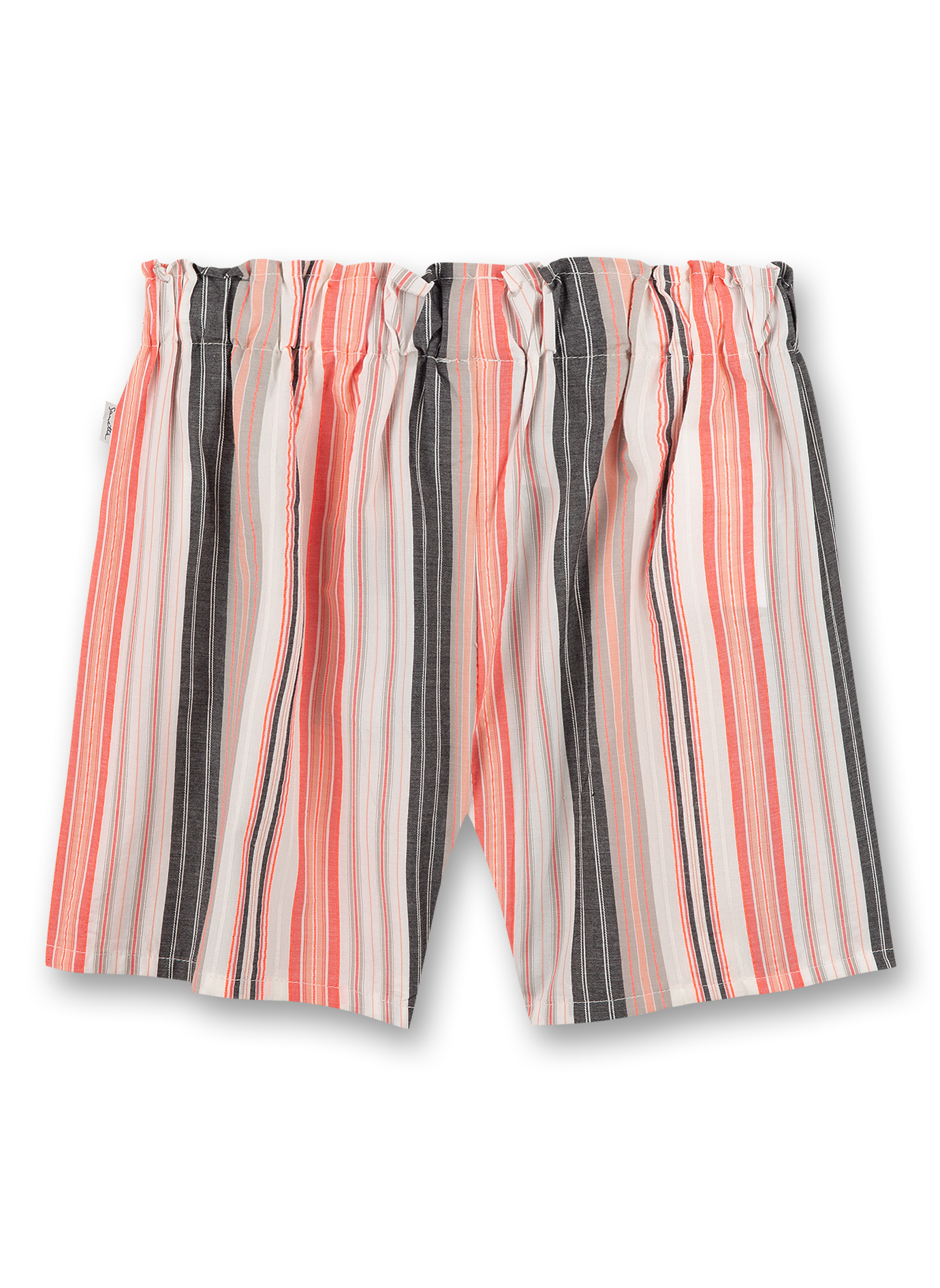 Mädchen-Shorts Off-White gestreift Tropical
