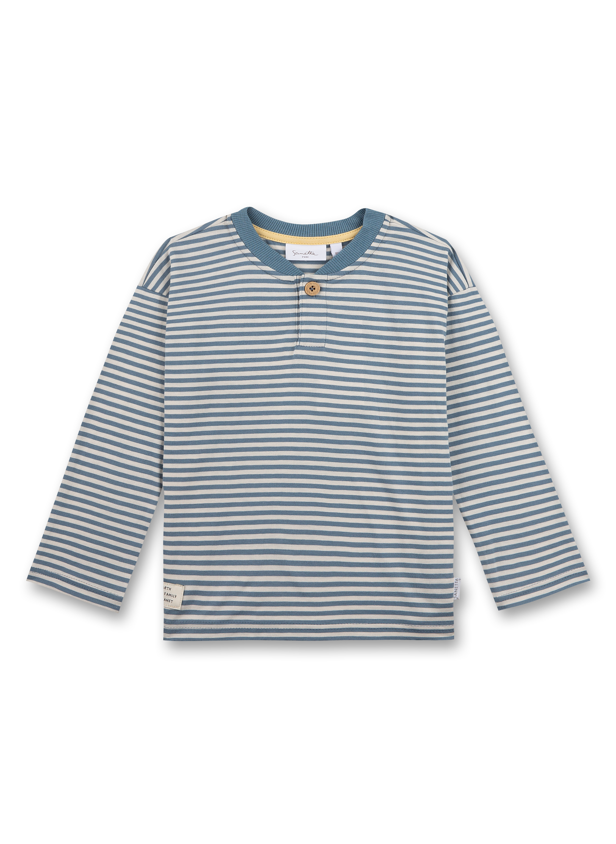 Jungen-Shirt langarm Blau Ringel