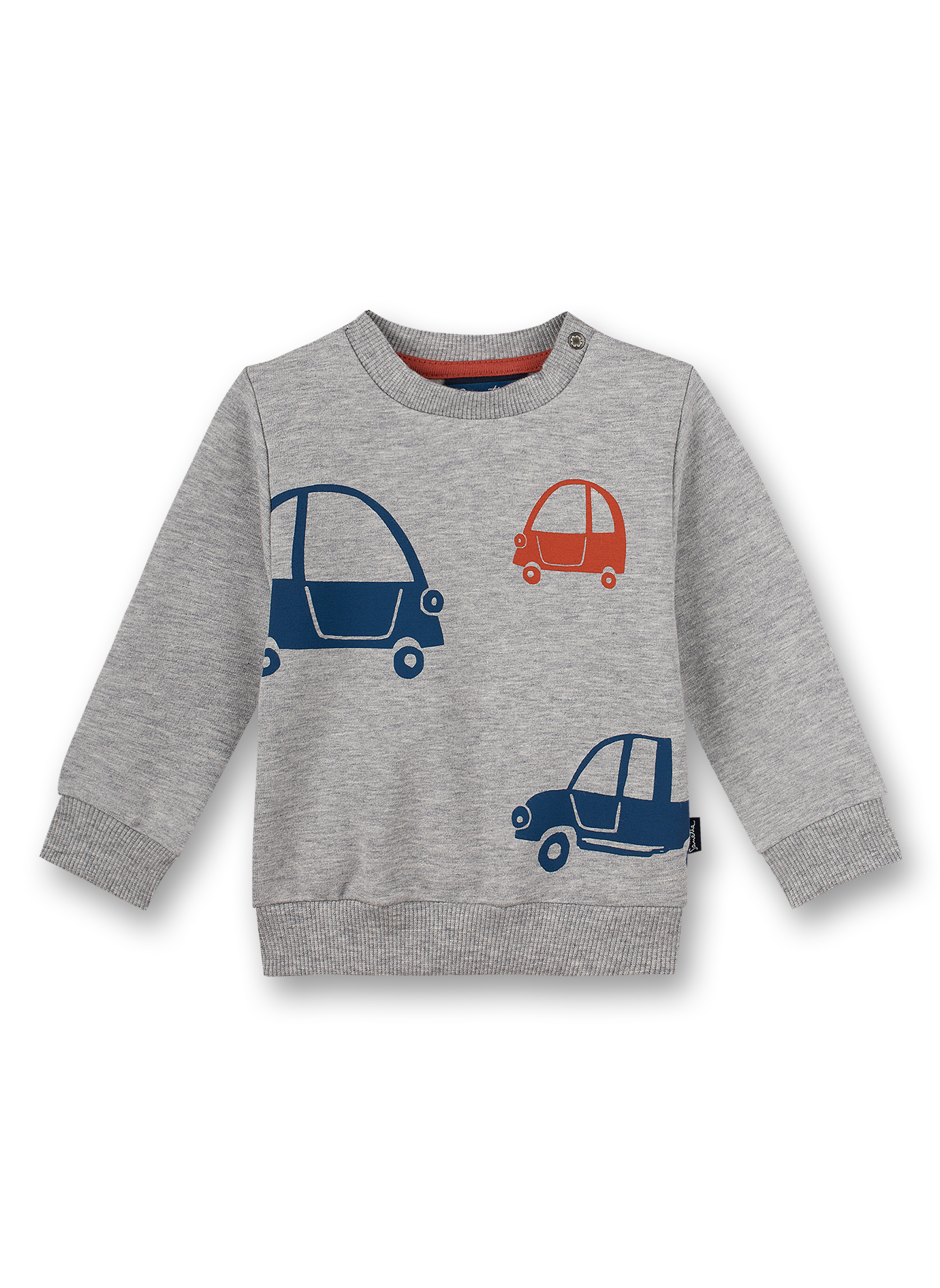 Jungen-Sweatshirt Graumelange Little Car