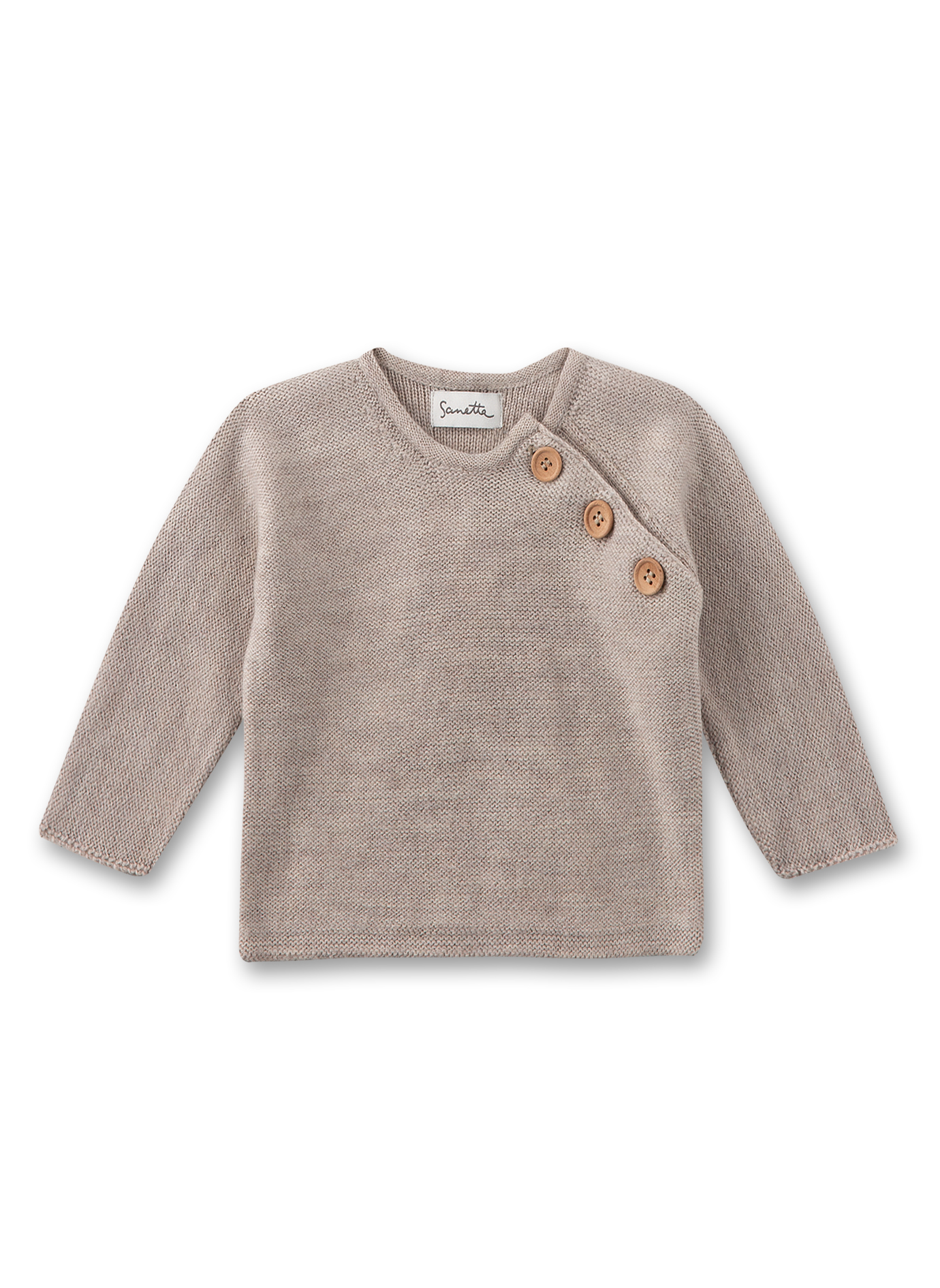 Baby-Strickpullover Beige aus Wolle