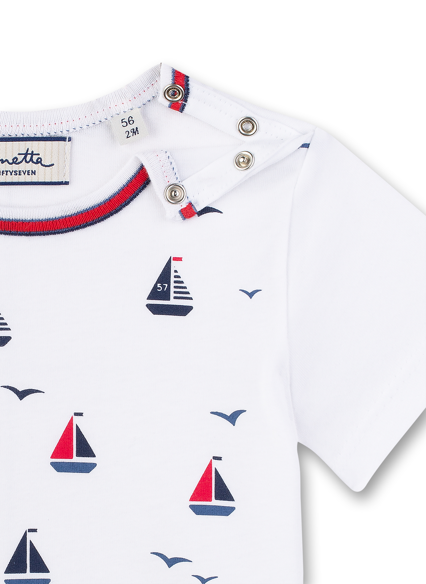 Jungen T-Shirt Weiß Small Sailor