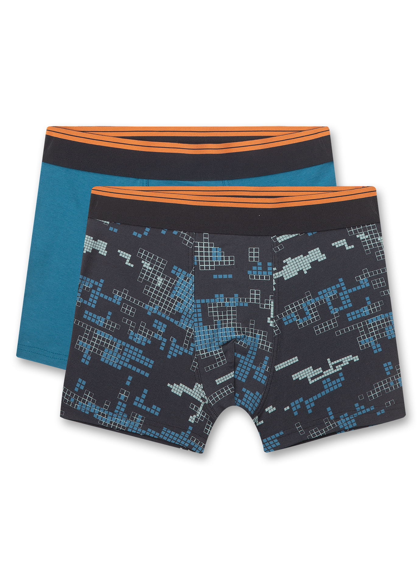 Jungen-Hipshorts (Doppelpack) Dunkelgrau