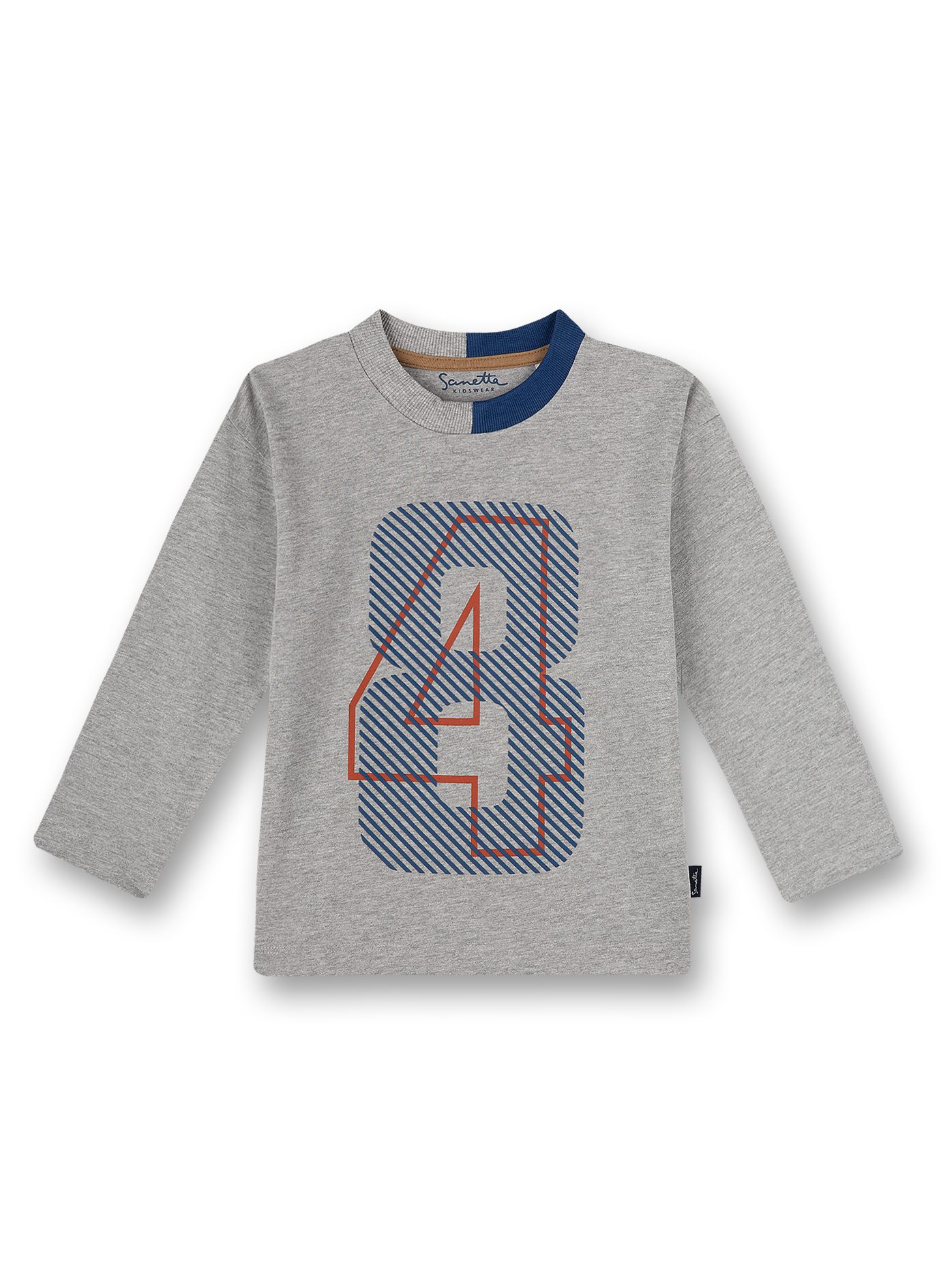 Jungen-Shirt langarm Graumelange Ice Hockey