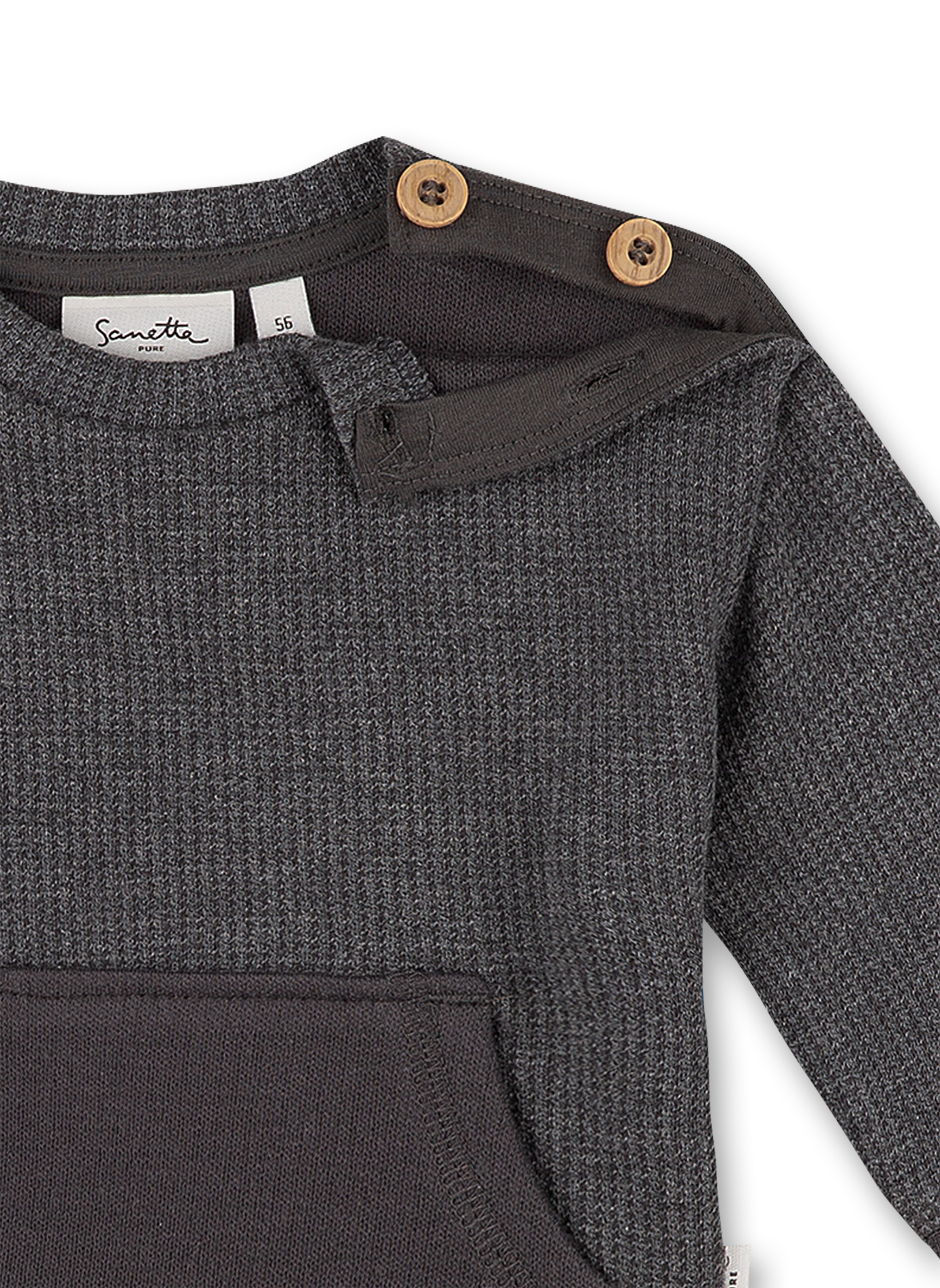 Jungen-Sweatshirt Dunkelgrau