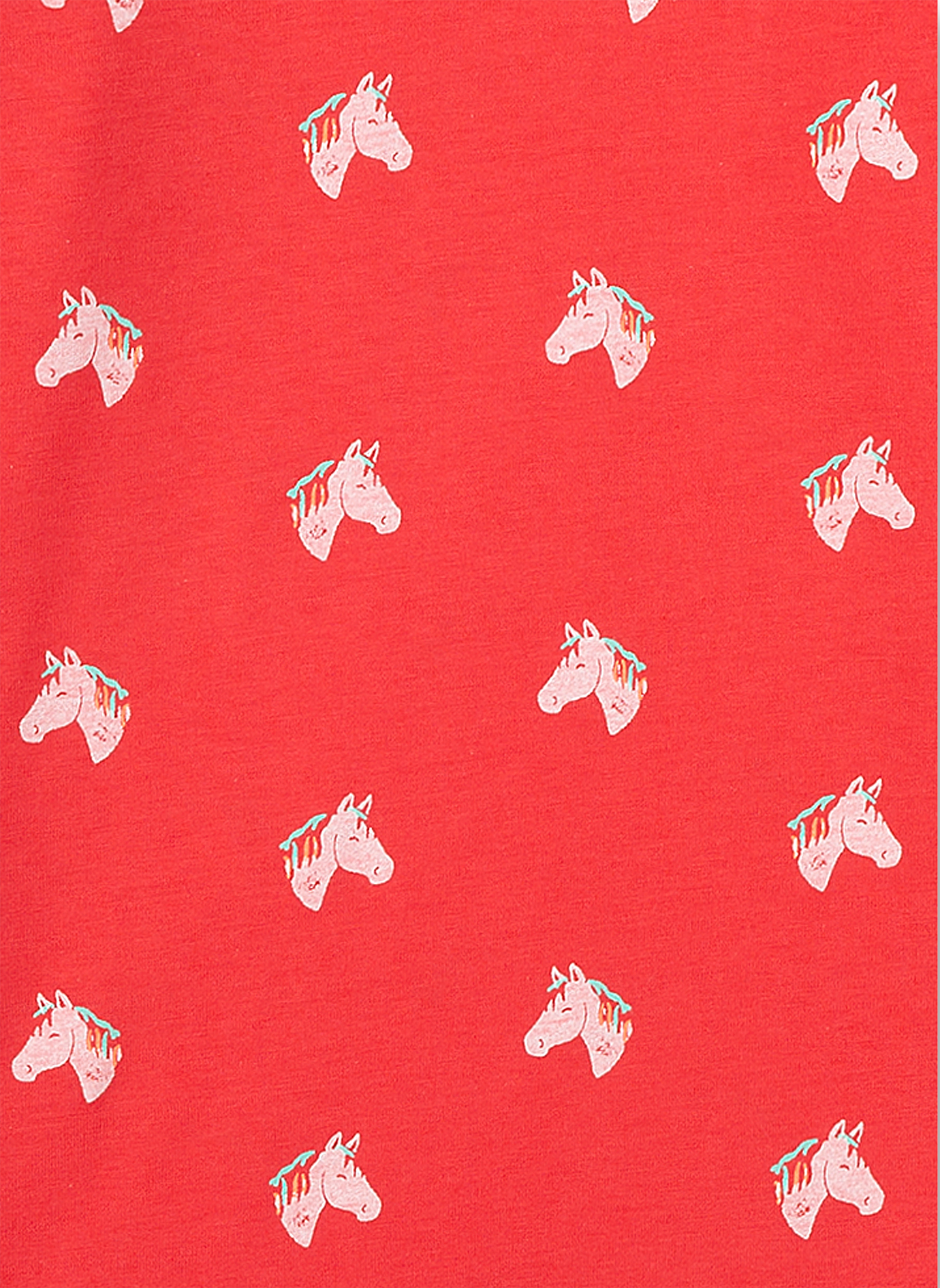 Mädchen-Nachthemd Rot Happy Horse
