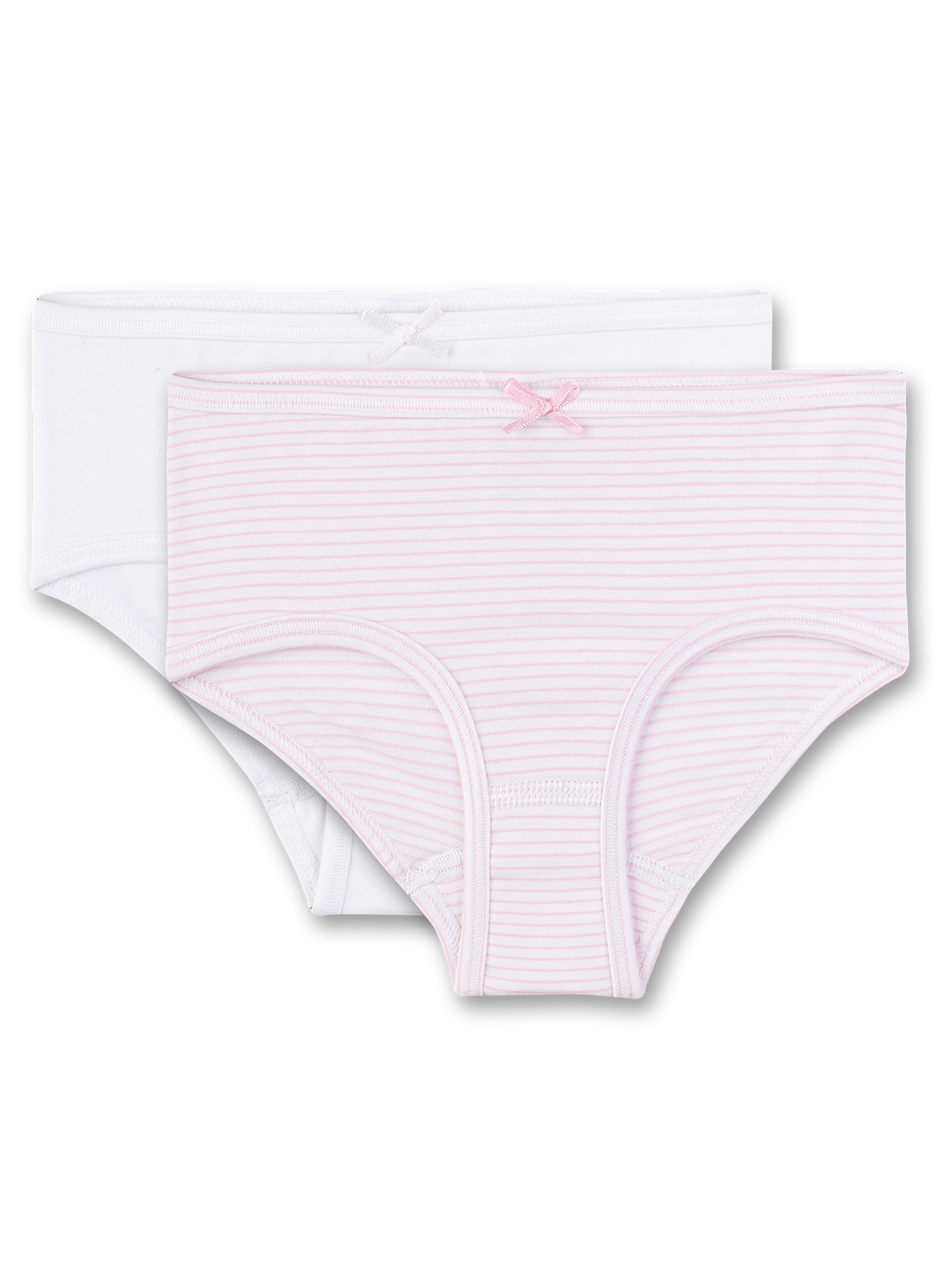 Mädchen-Slip (Doppelpack) Rosa und Weiß