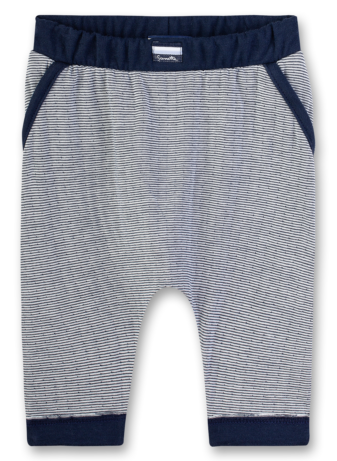 Jungen-Hose Blau-geringelt Little Scooter