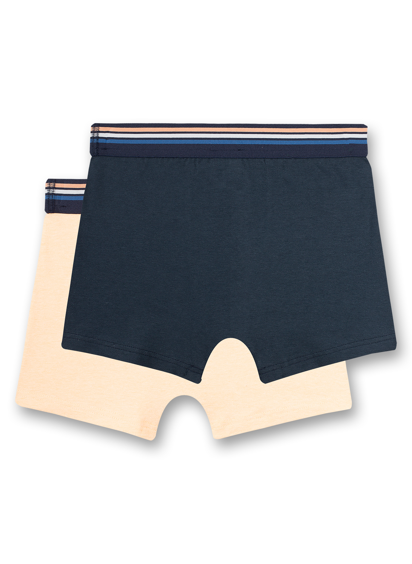 Jungen-Shorts (Doppelpack) Orange und Dunkelblau