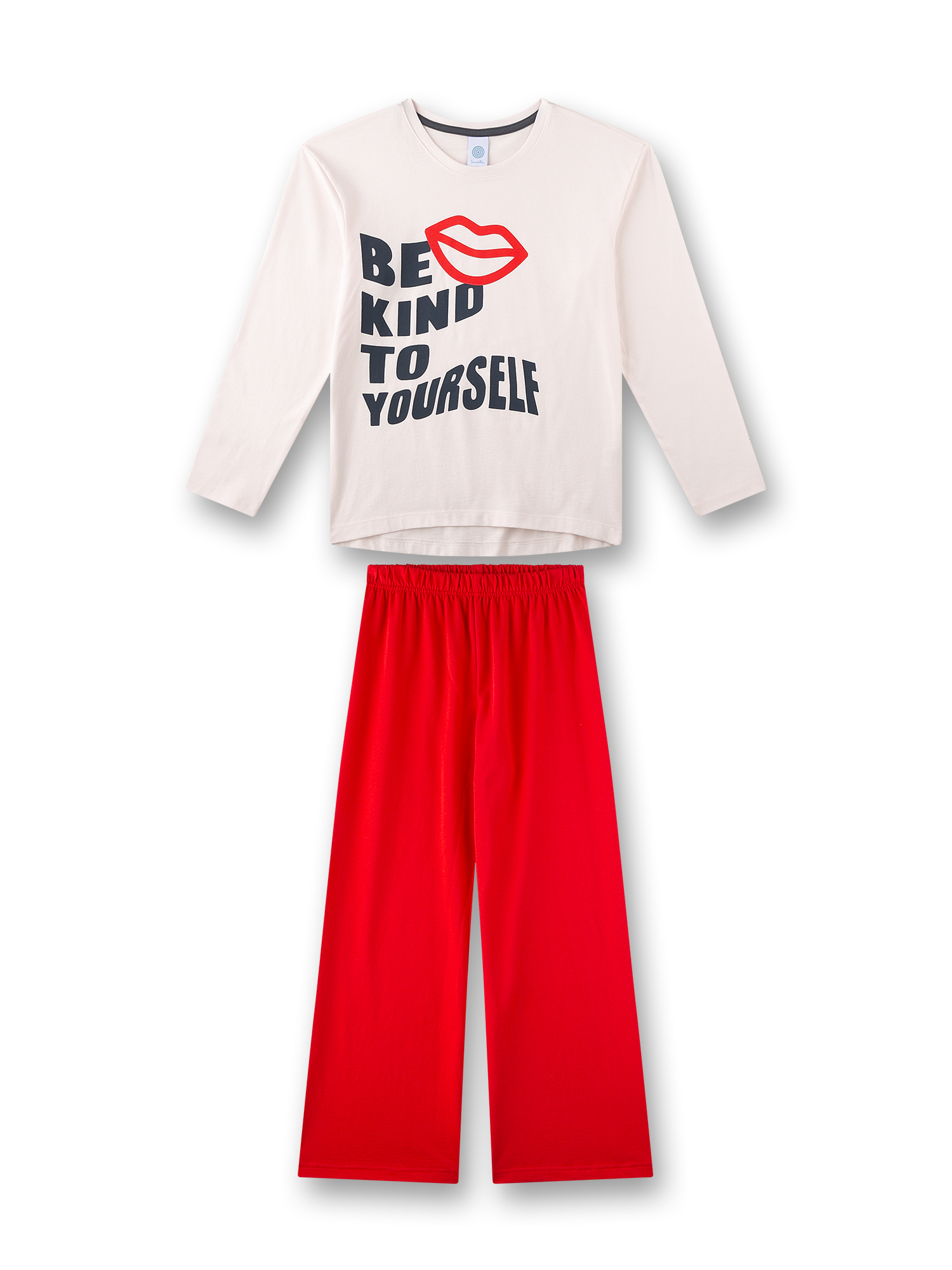 Mädchen-Schlafanzug langarm rot 