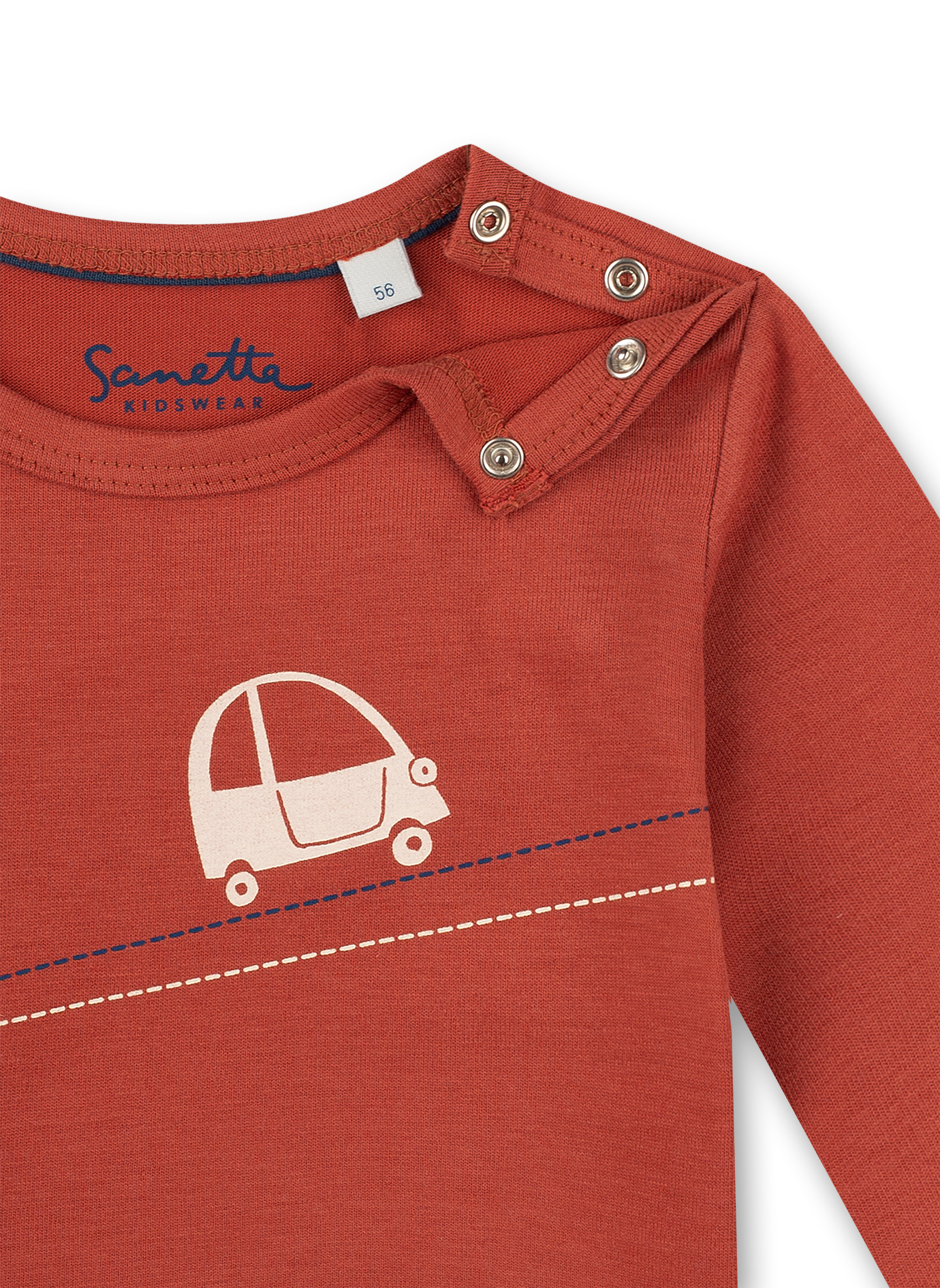 Jungen-Shirt langarm Rot Little Car