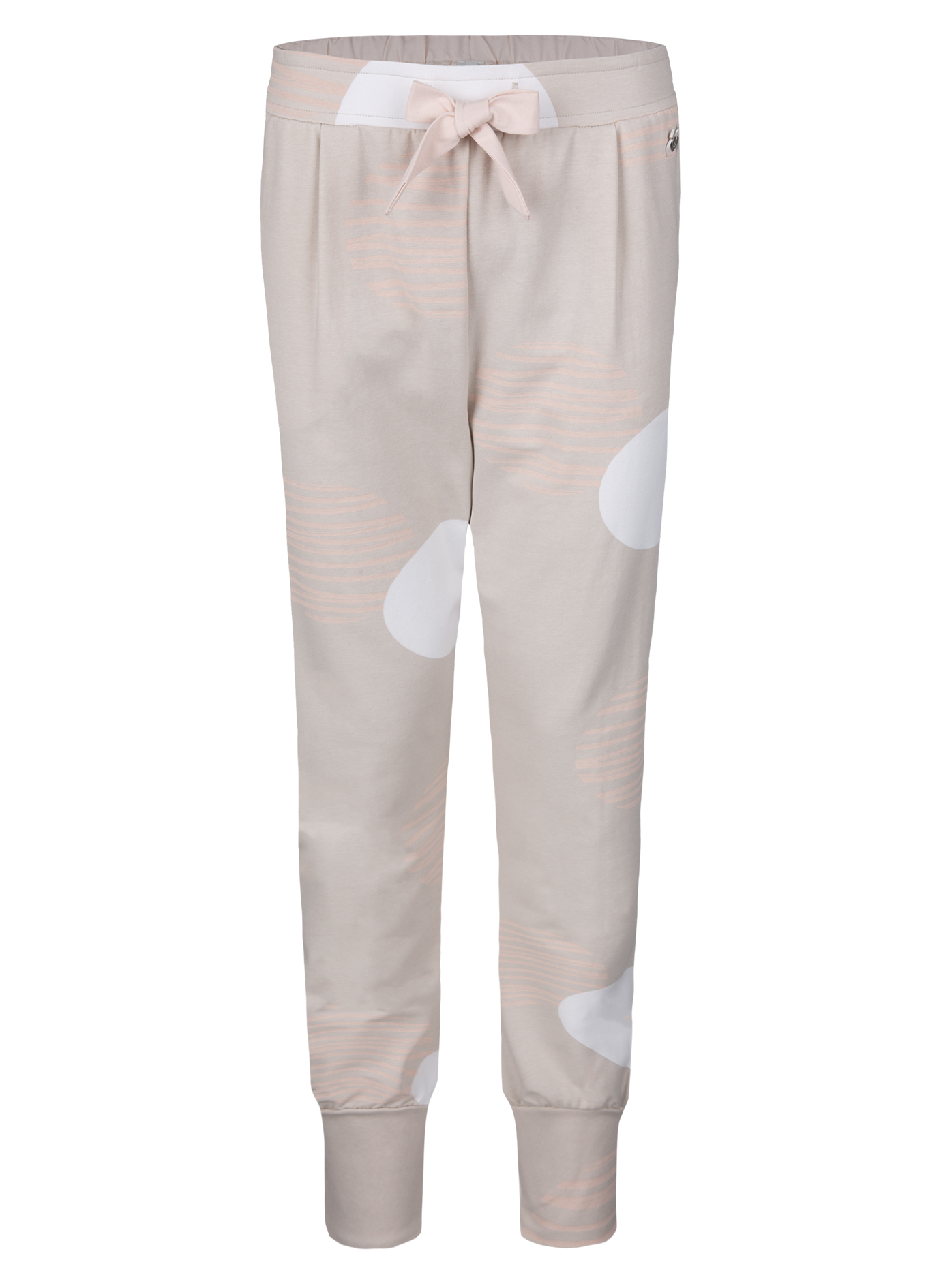 Damen-Loungehose Beige Dots