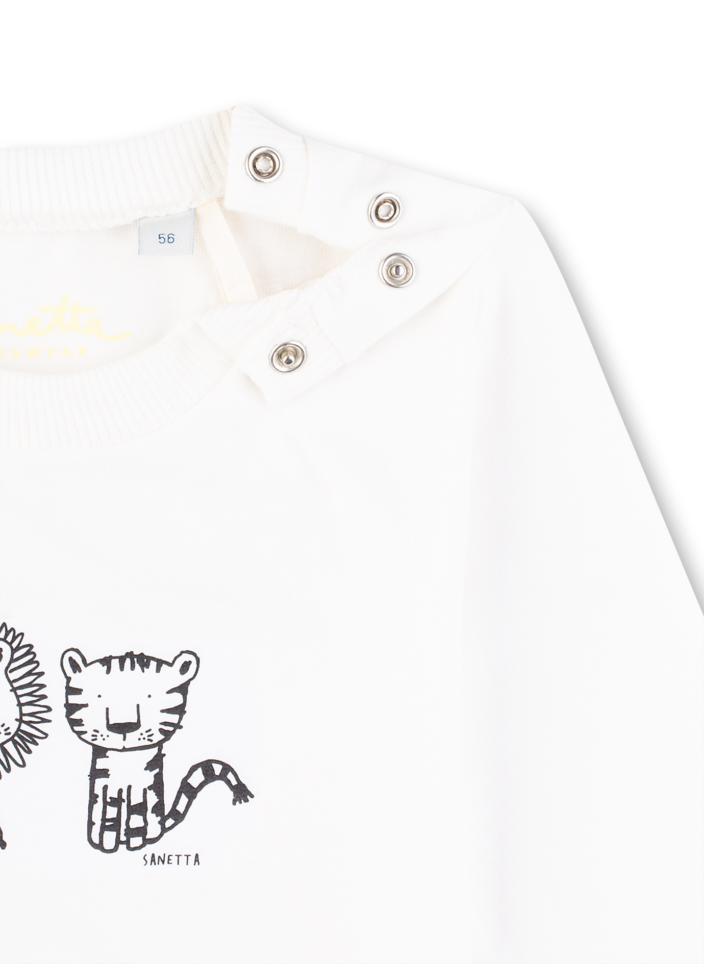 Jungen-Shirt langarm Off-White Little Friends