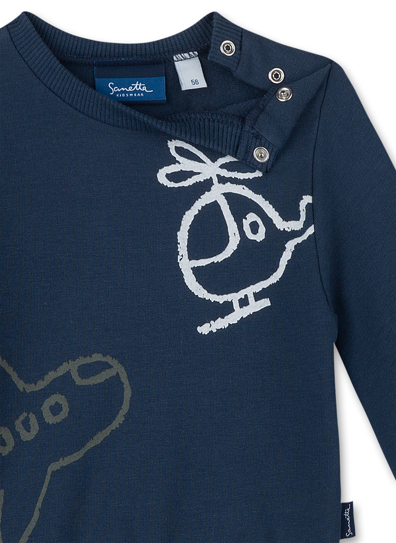 Jungen-Sweatshirt Blau Let's fly