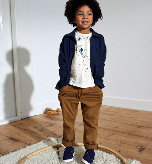 Jungen-Shirt langarm Off-White