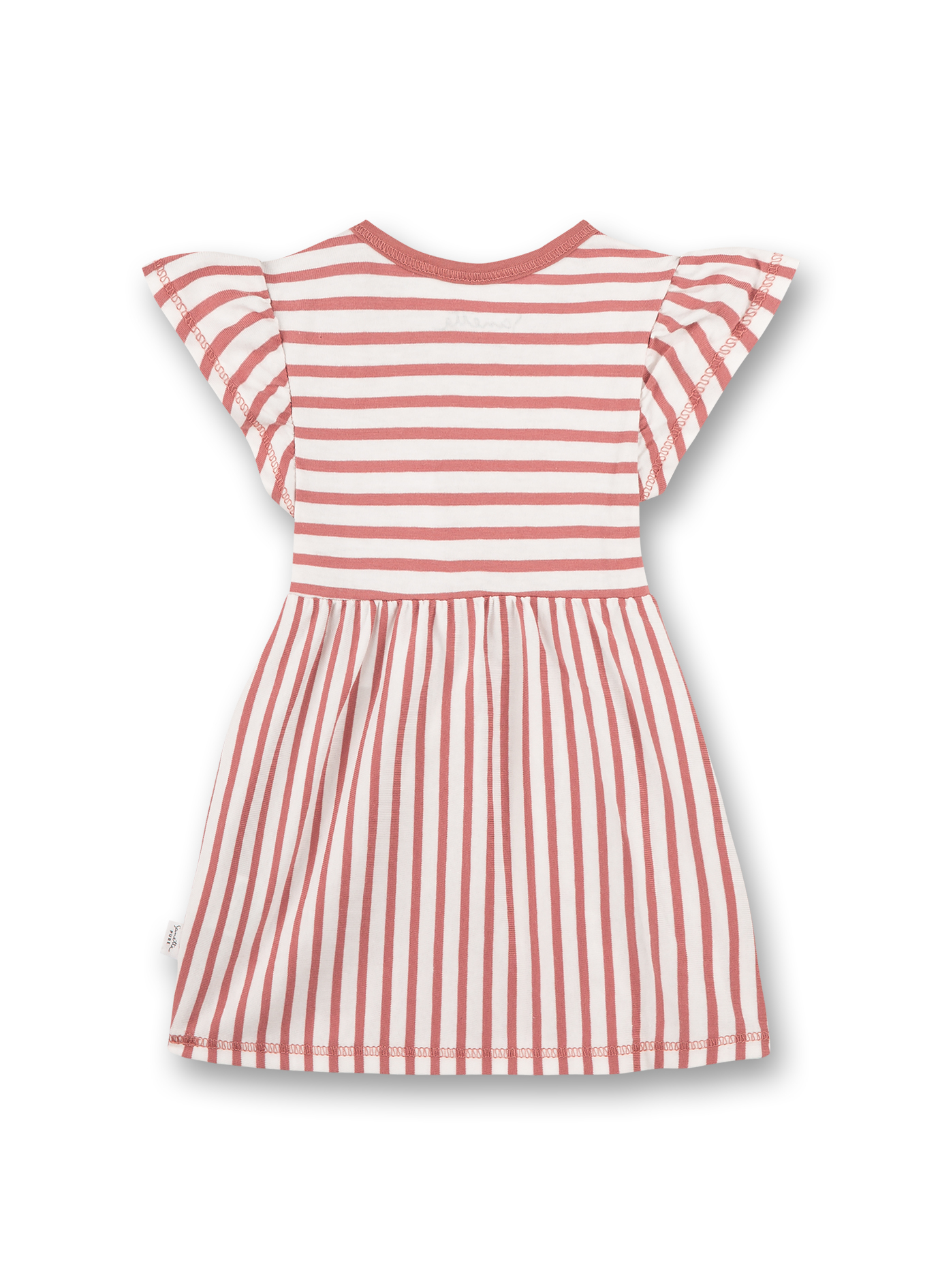 Mädchen-Kleid Rosa geringelt