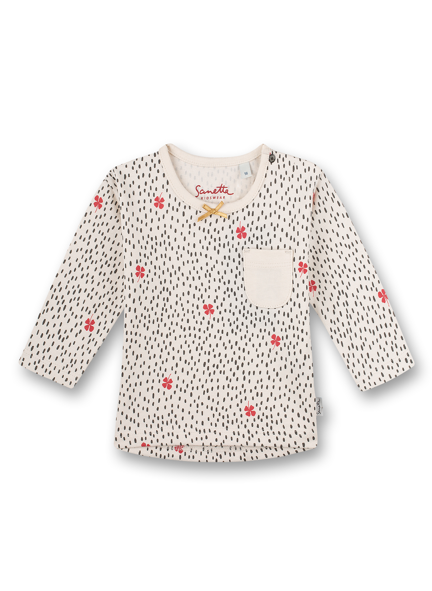 Mädchen-Shirt langarm Off-White Little Bear