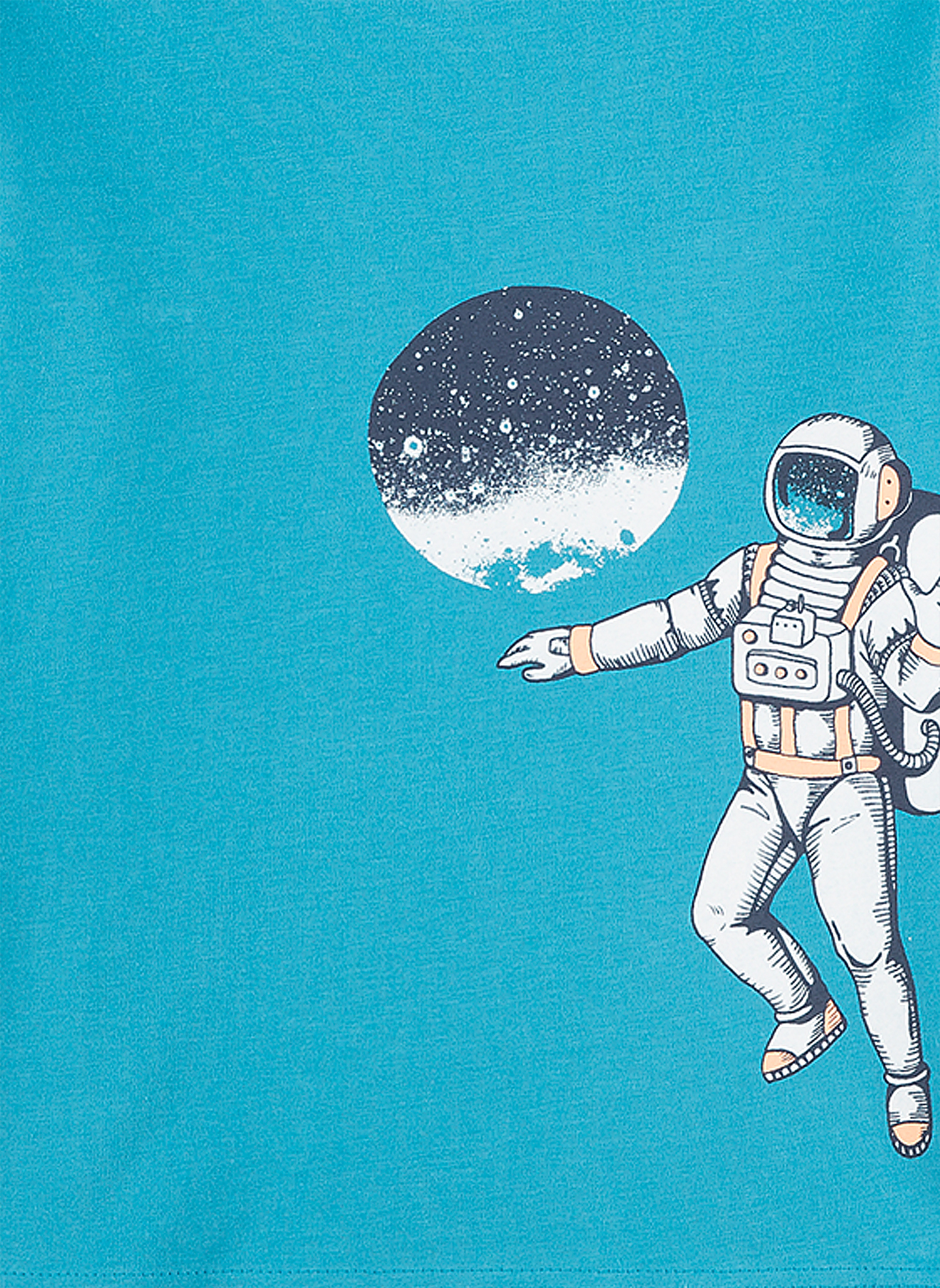 Jungen-Schlafanzug lang Türkis Rocketman