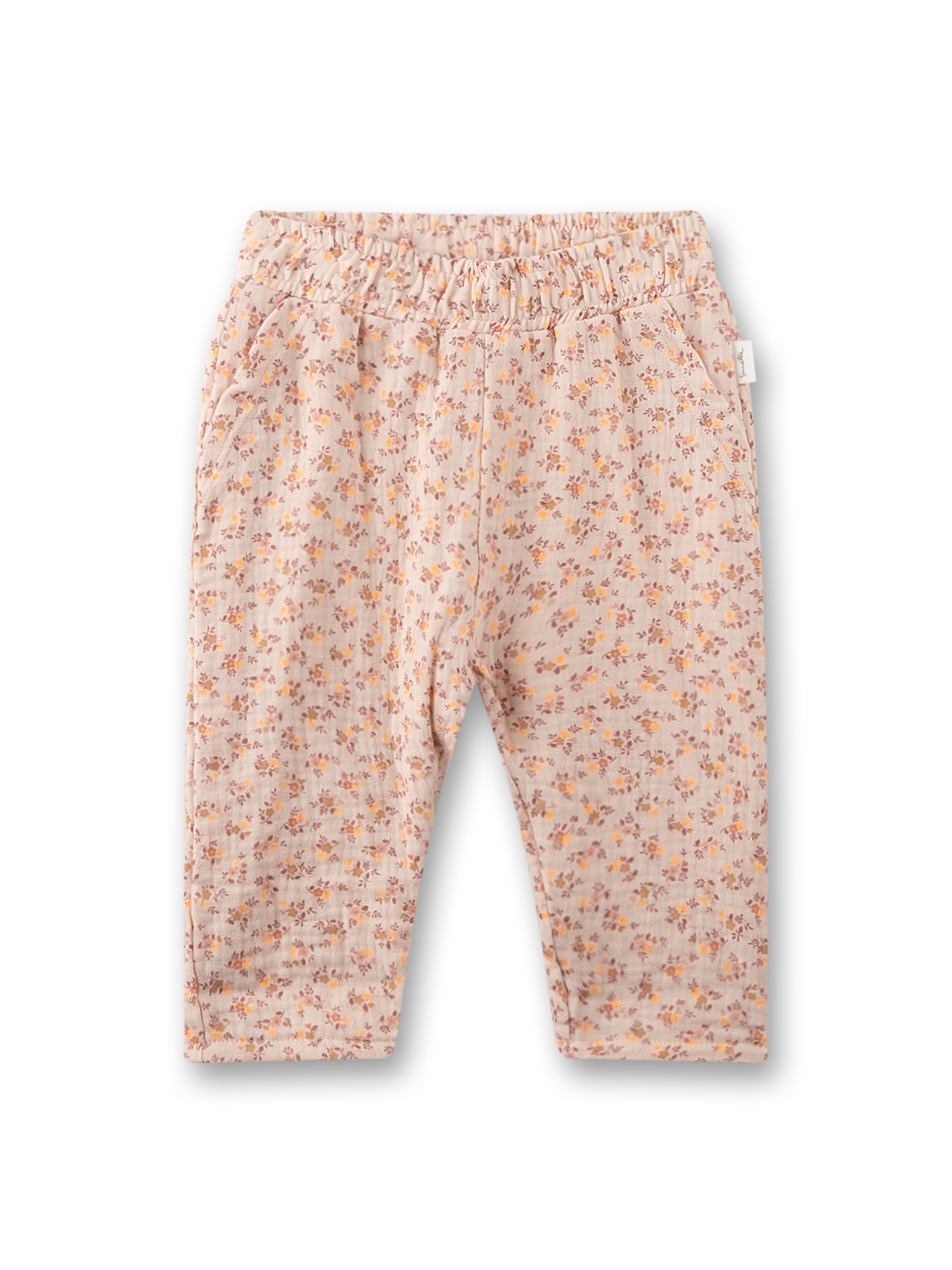 Mädchen-Hose rosa Blumen aus Musselin