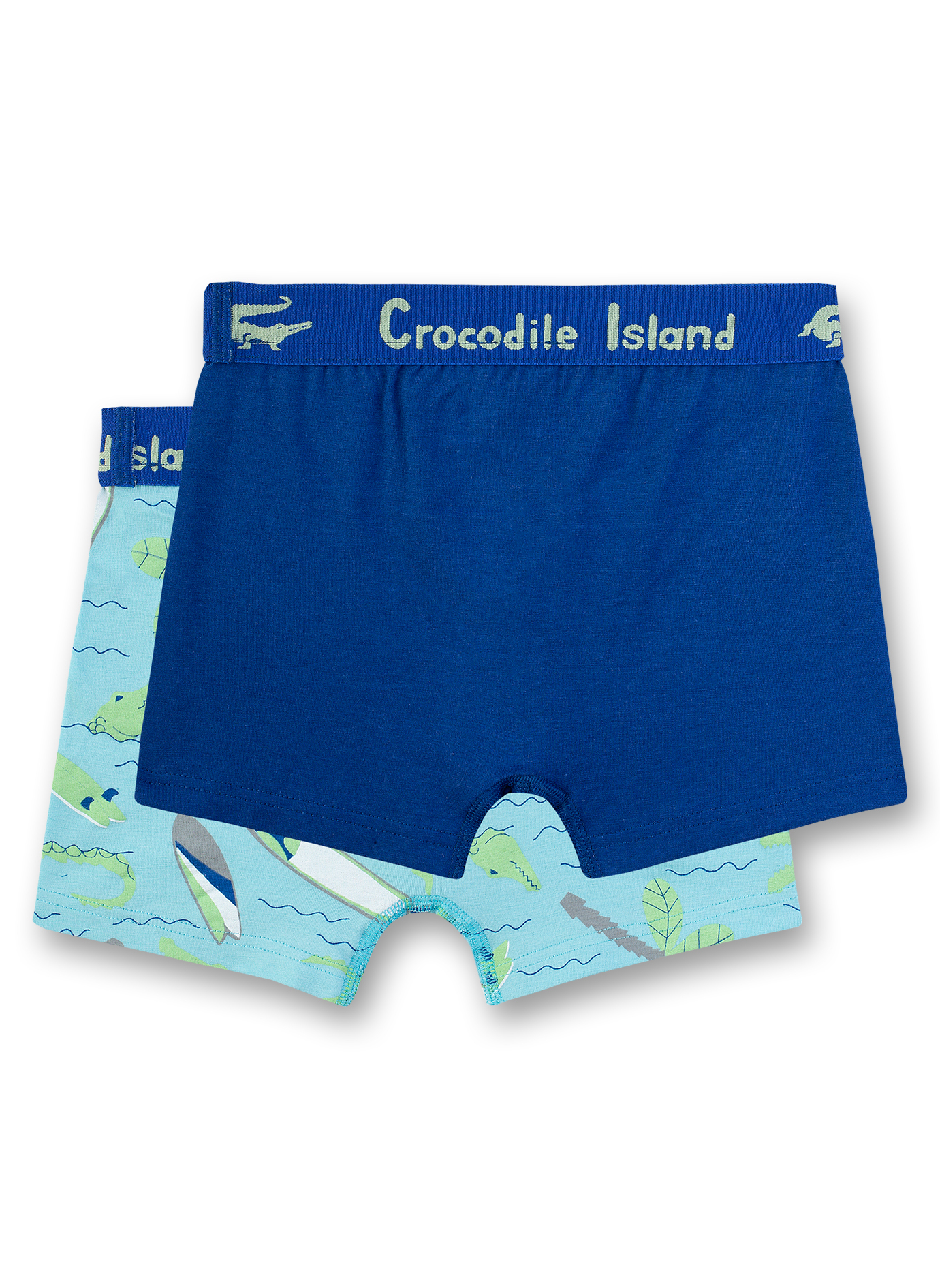 Jungen-Shorts (Doppelpack) Blau und Hellblau Crocodile Island