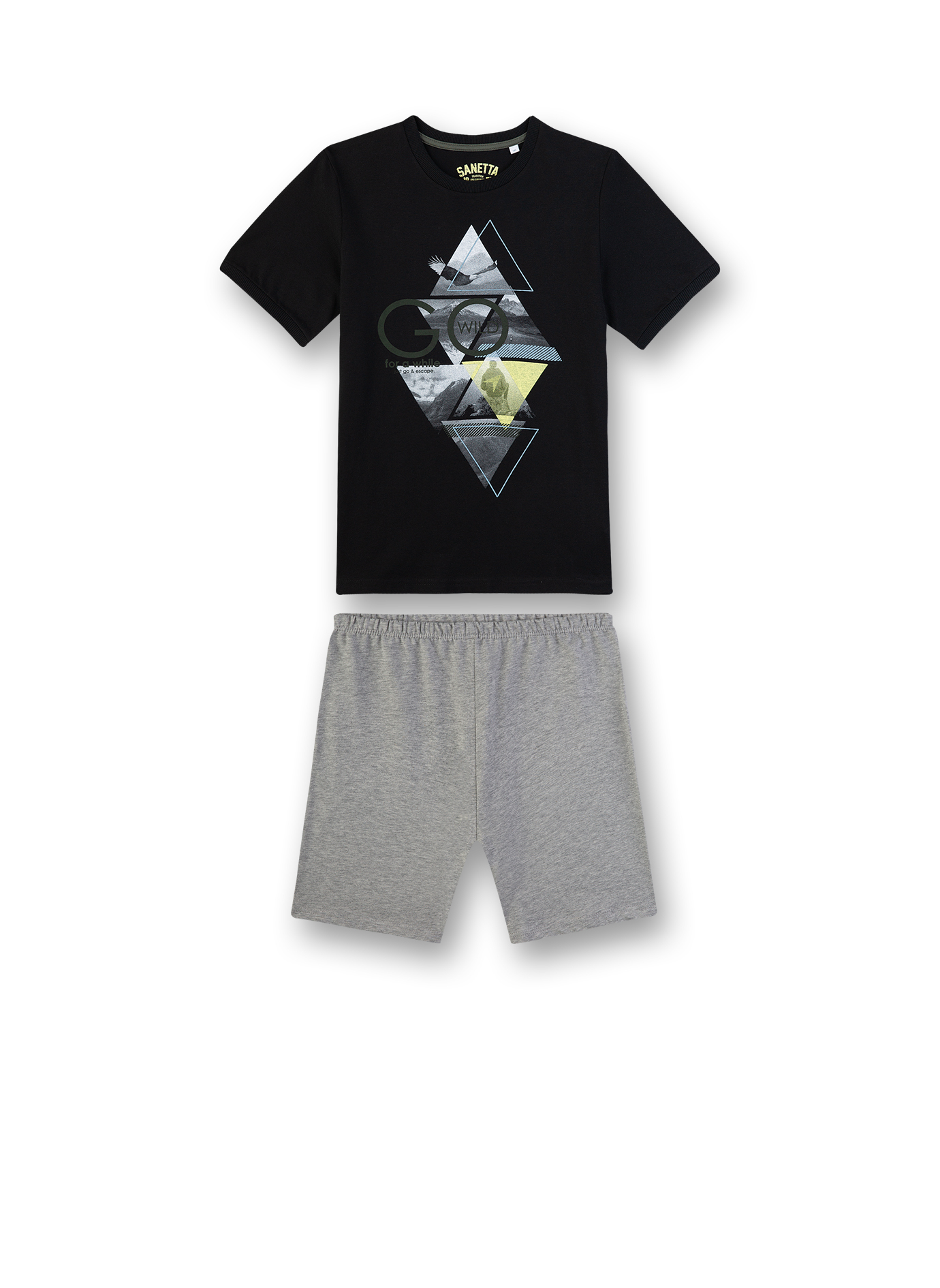 Jungen-Schlafanzug Schwarz Into the Wild