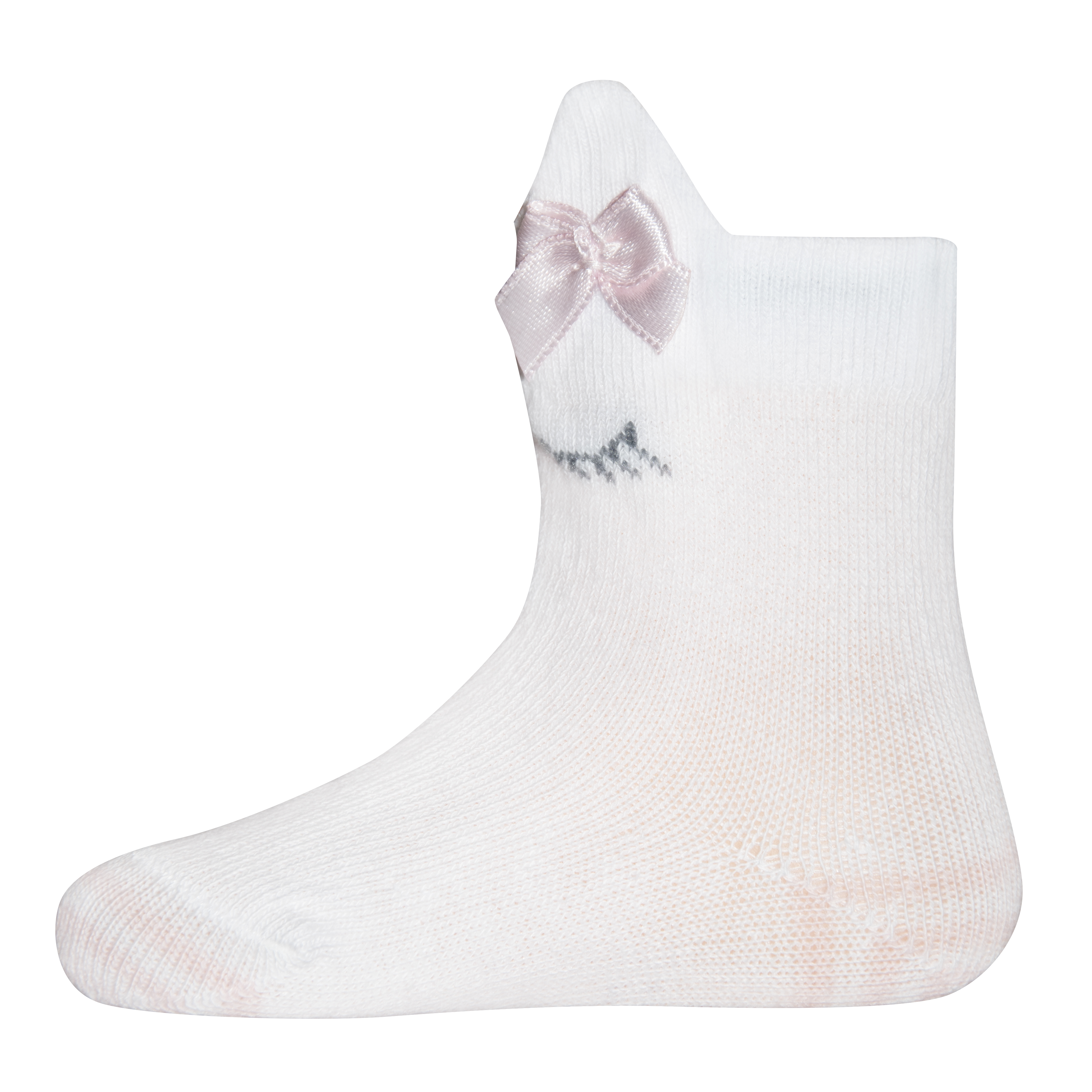 Mädchen-Socken (Doppelpack) Weiß Häschen Ringel