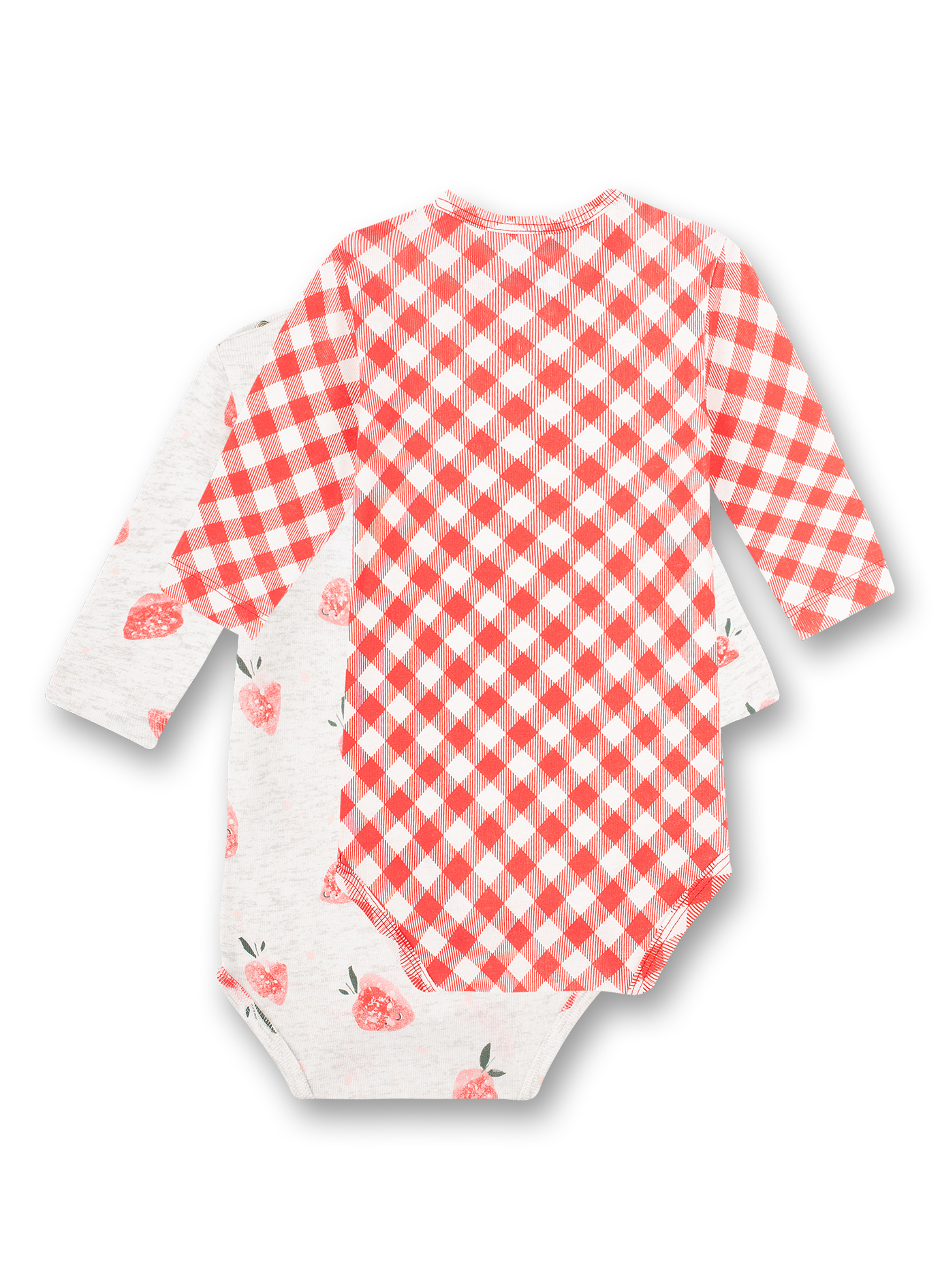 Body langarm (Doppelpack) Rot und Graumelange Cutie Pie