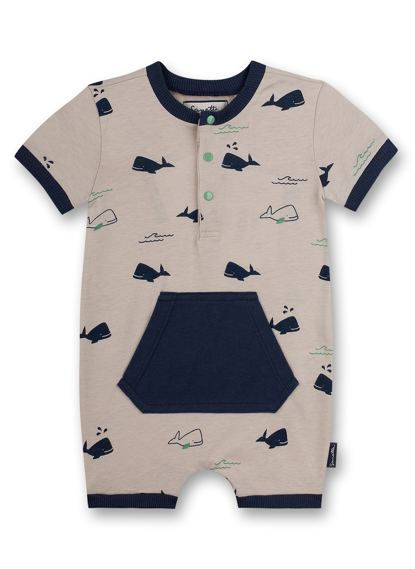 Jungen-Overall Beige Little Whale