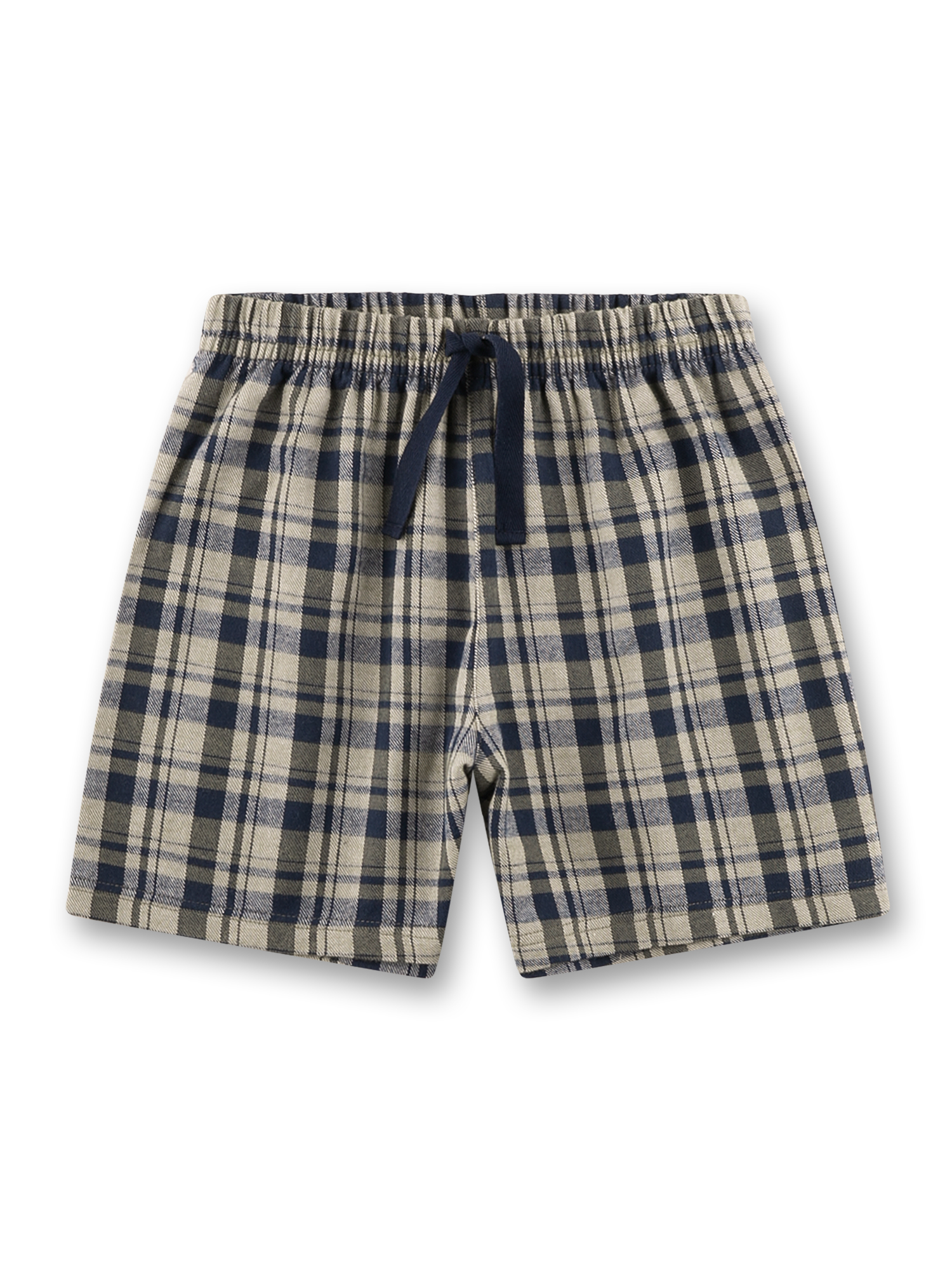 Jungen-Schlafshorts kurz grün kariert