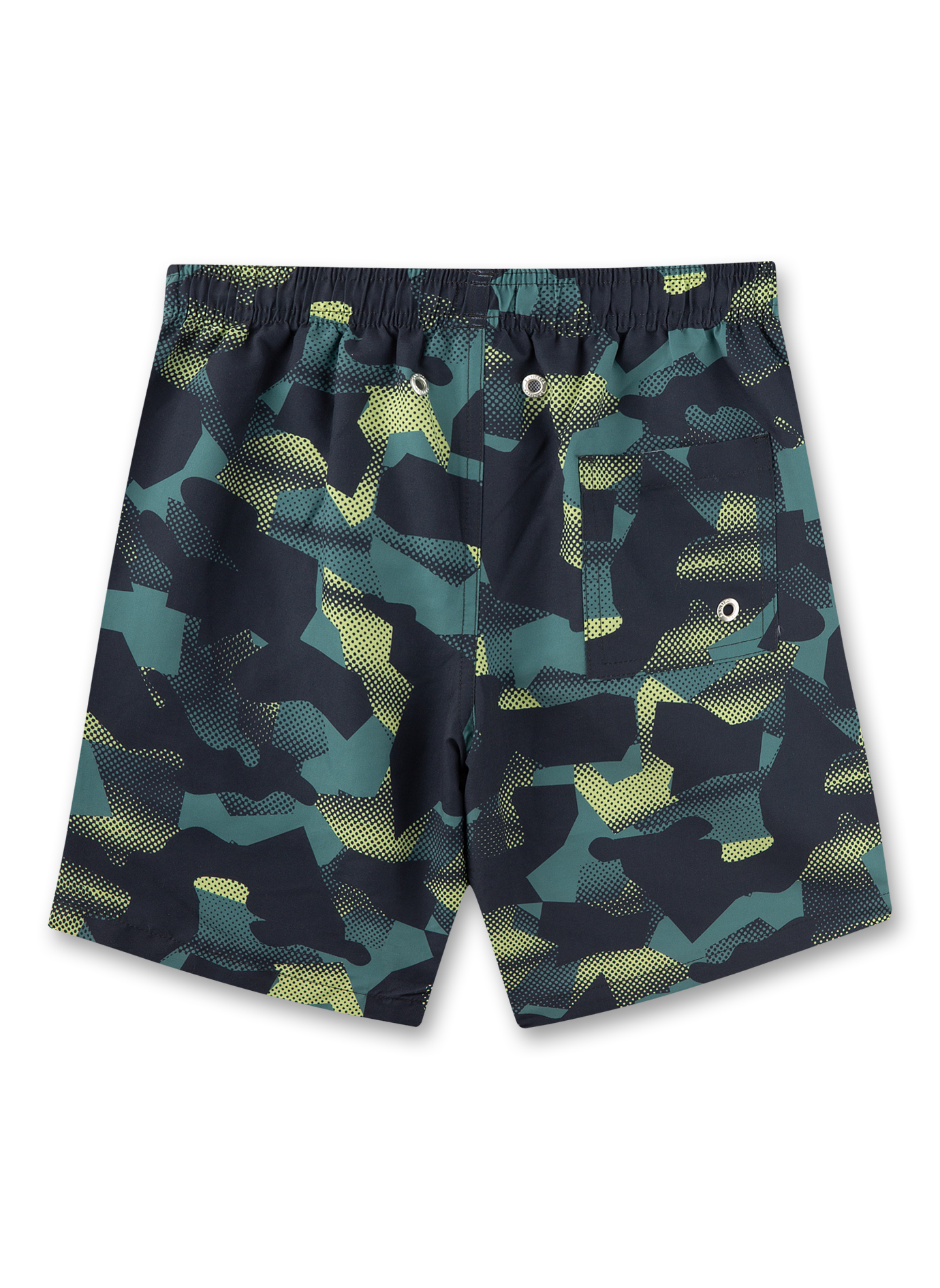 Jungen-Badeshorts Grau Camouflage