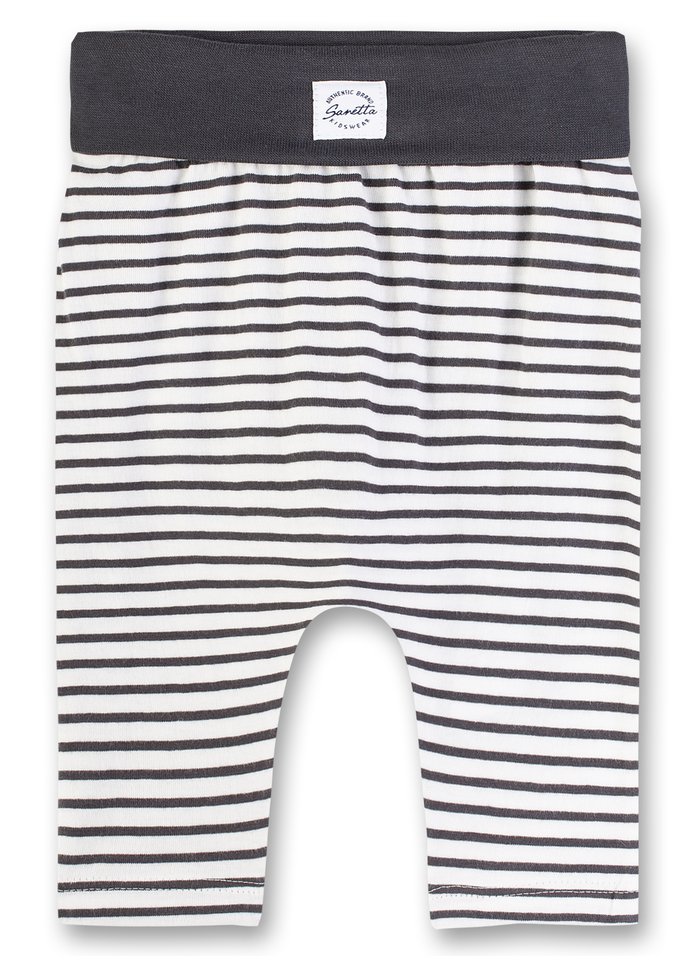 Jungen-Sweathose Dunkelgrau-geringelt Little Friends