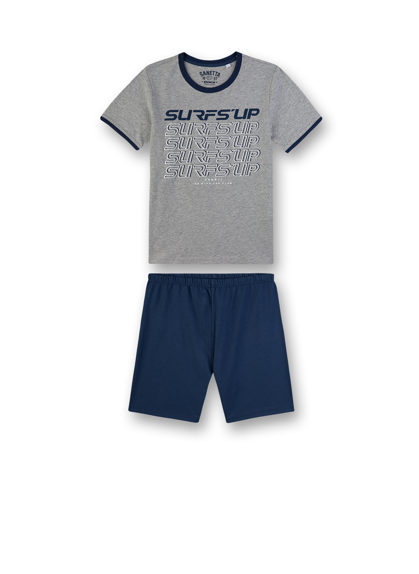 Jungen-Schlafanzug Graumelange Surf Seekers
