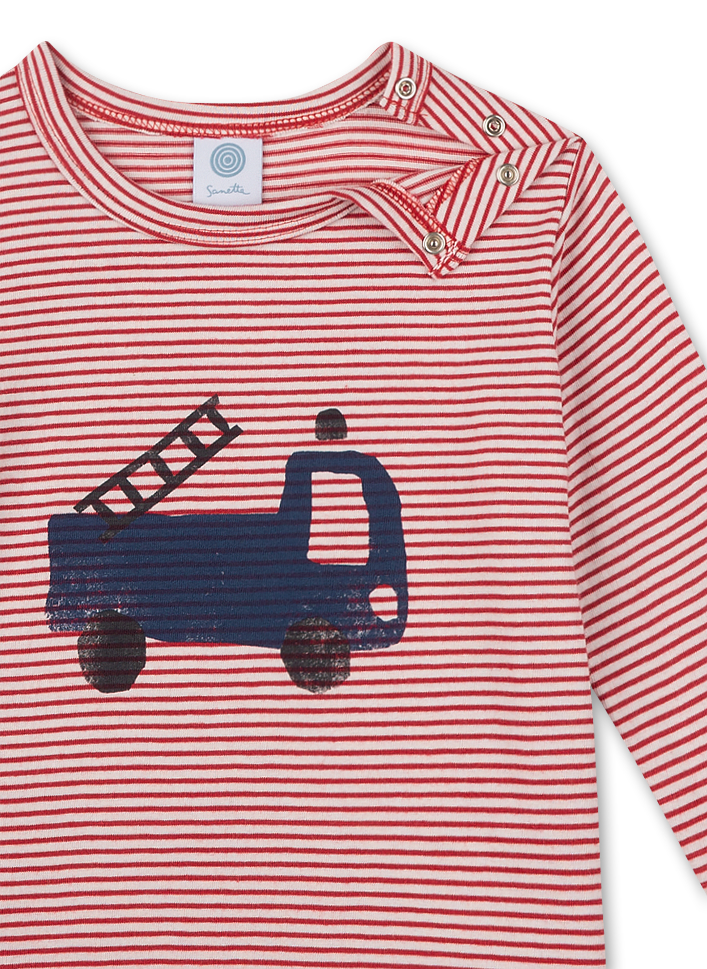 Jungen-Schlafanzug Rot geringelt Fire Truck