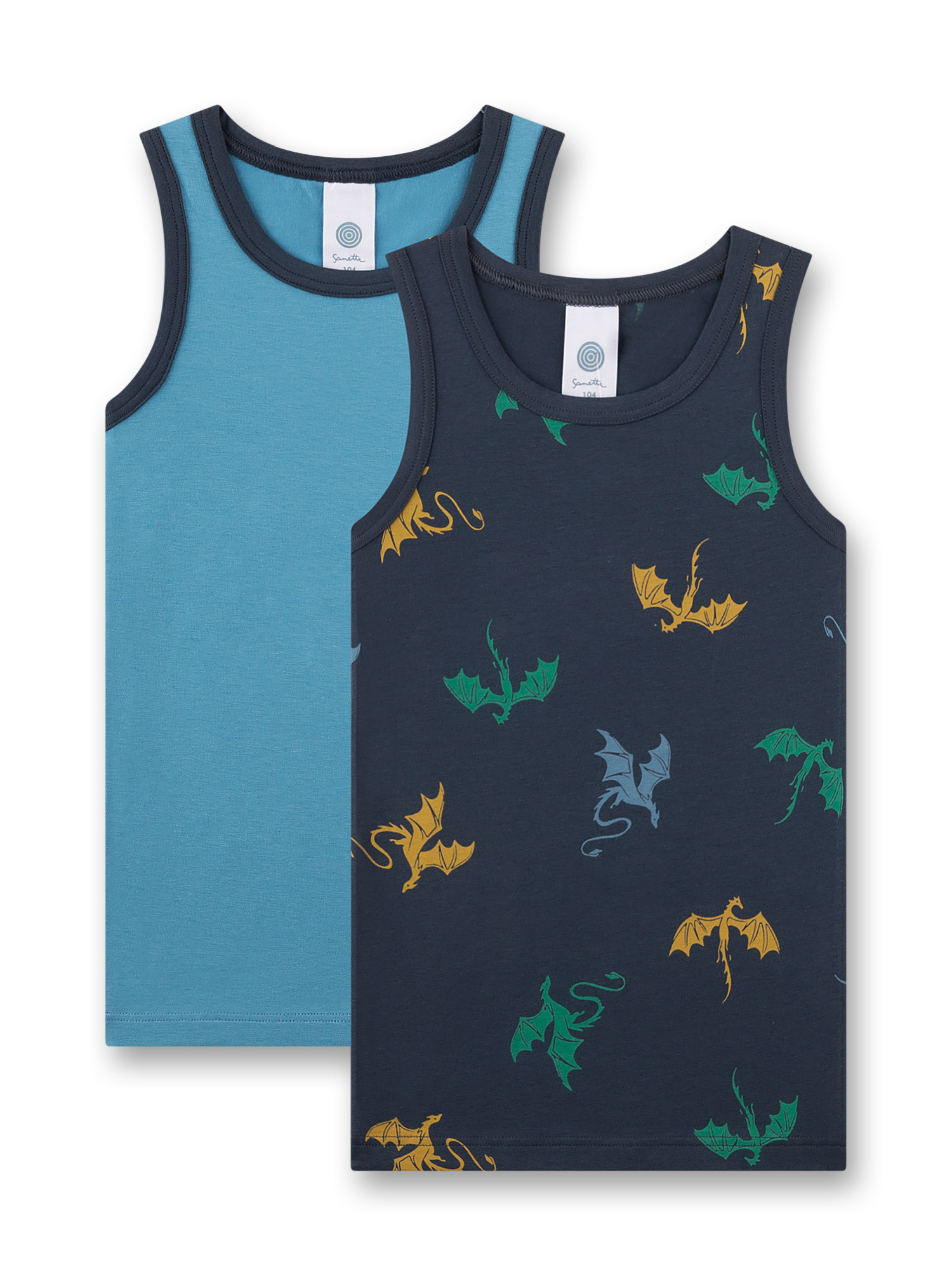 Tanktop, Two-pack, Sleeveless, Patterned, Drachen