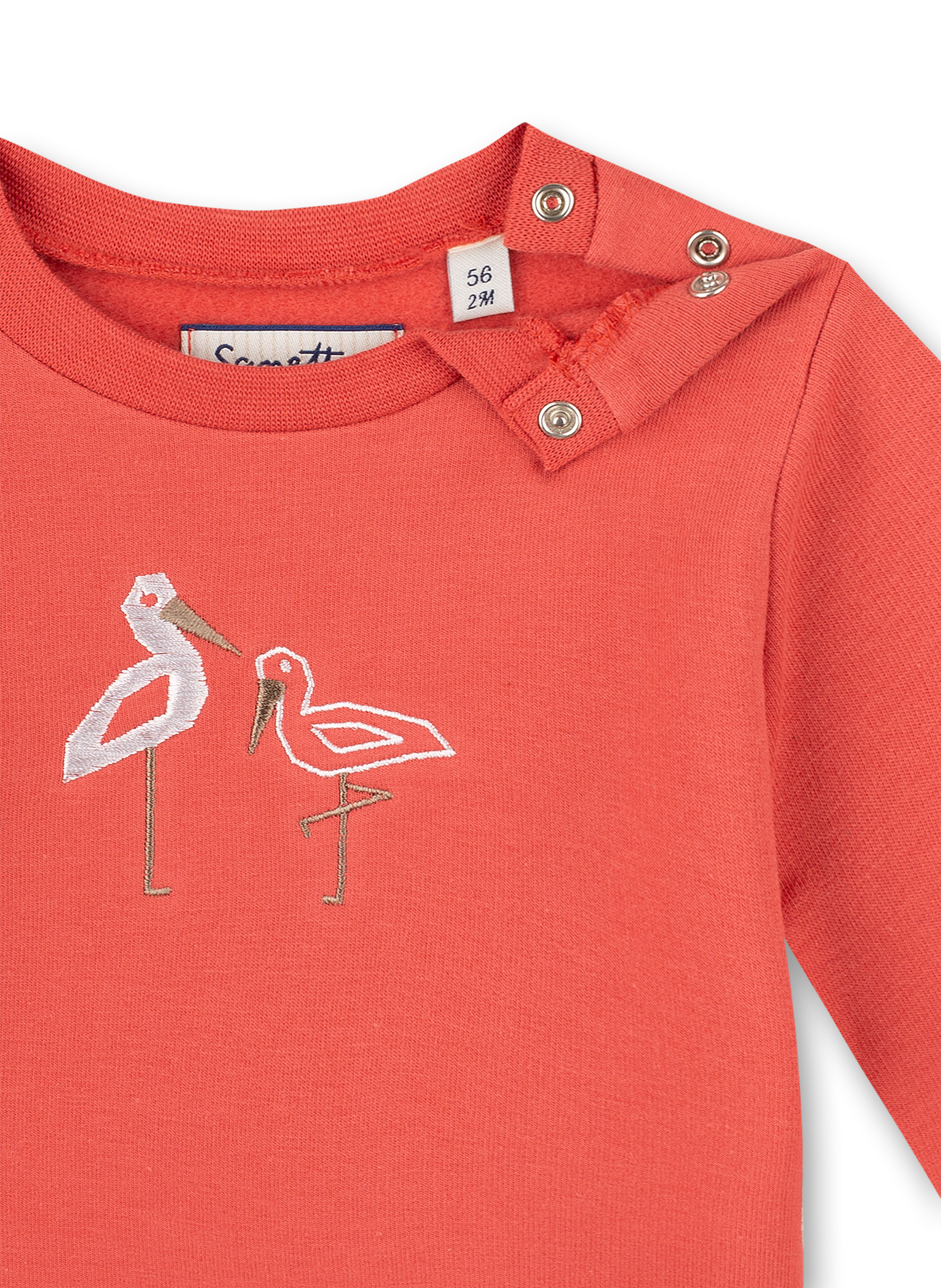 Mädchen-Sweatshirt Rot Family Stork