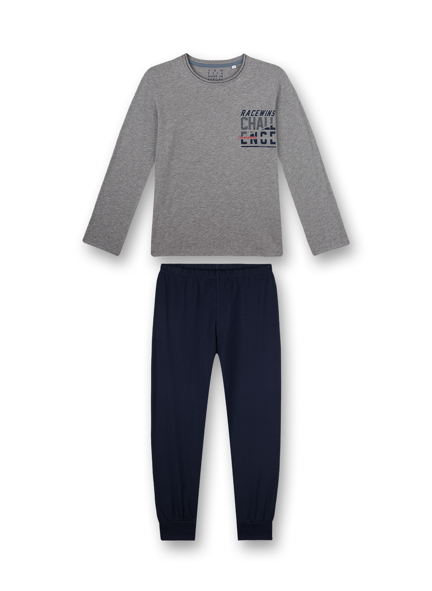 Jungen-Schlafanzug Graumelange Racing Academy