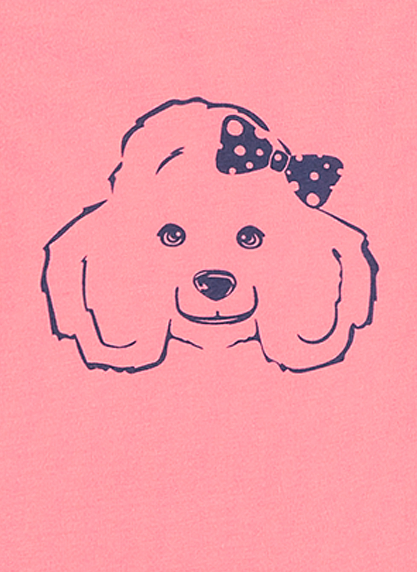 Mädchen-Schlafanzug lang Rosa Poodle Party 