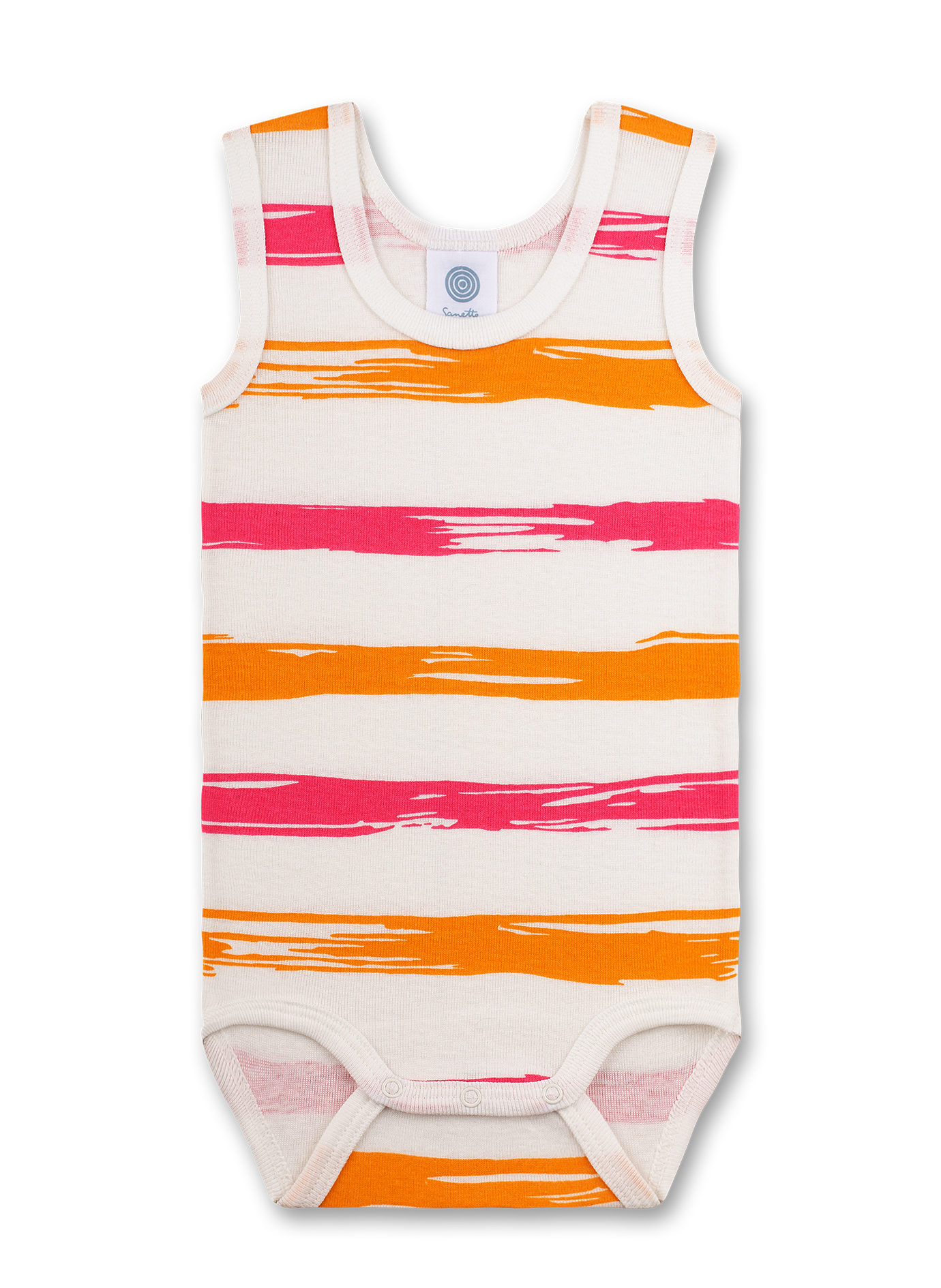 Baby-Body Orange geringelt