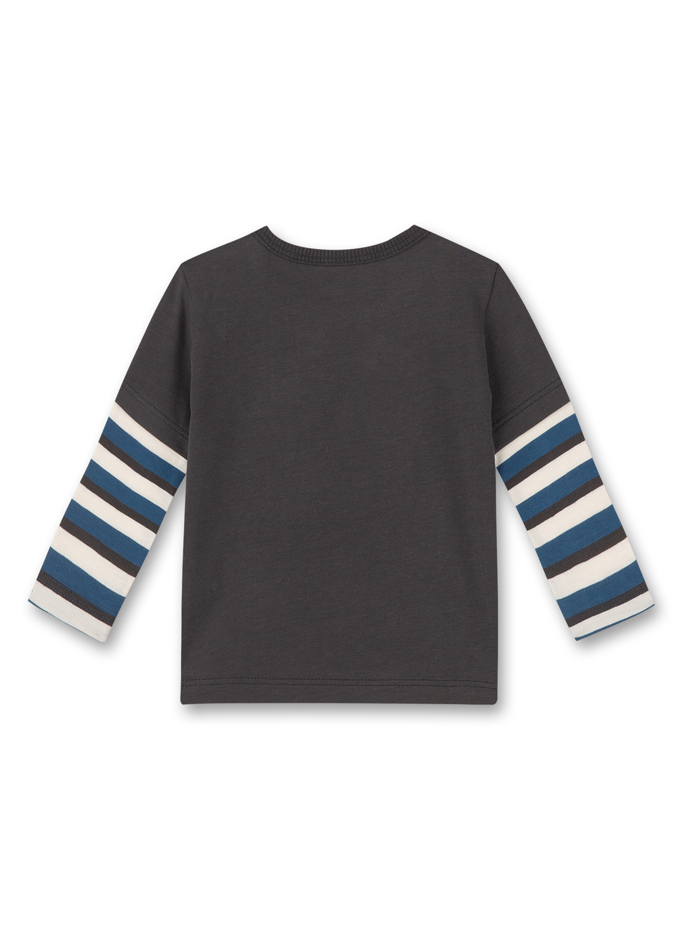 Jungen-Shirt langarm Dunkelgrau