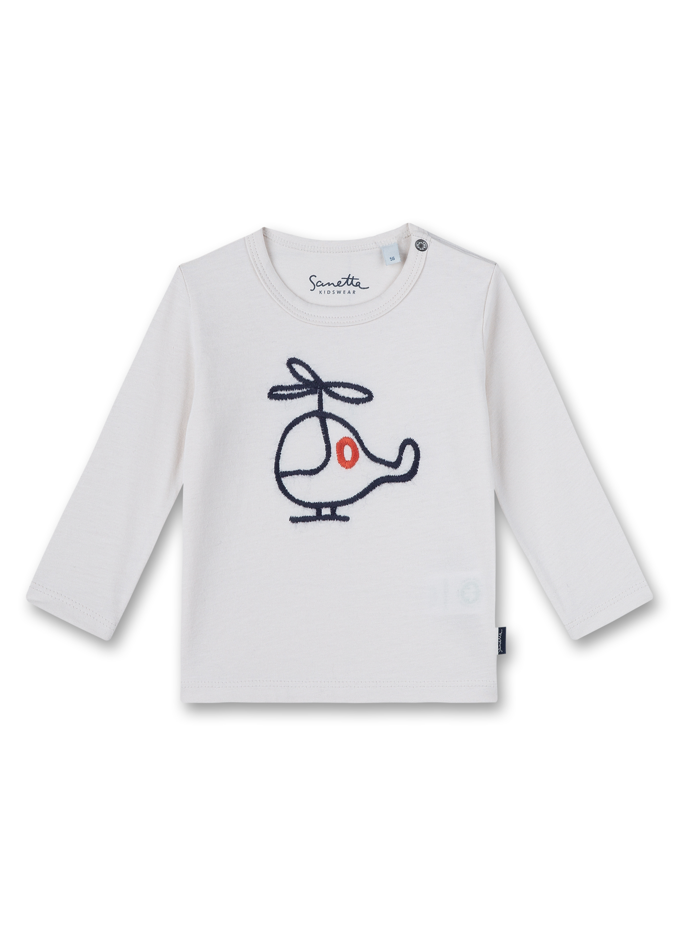 Jungen-Langarmshirt Off-White