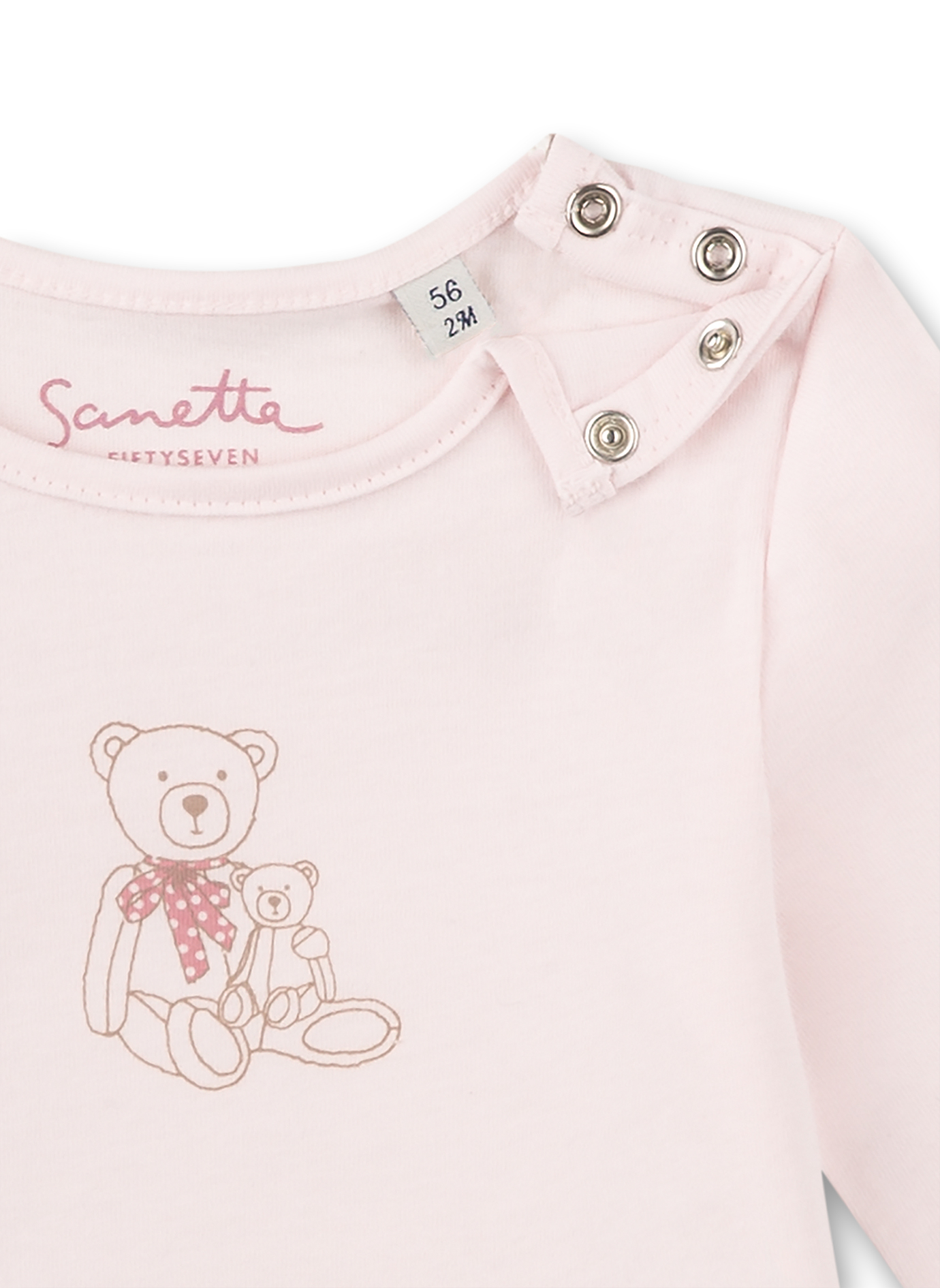 Mädchen-Shirt langarm Rosa Lovely Teddy