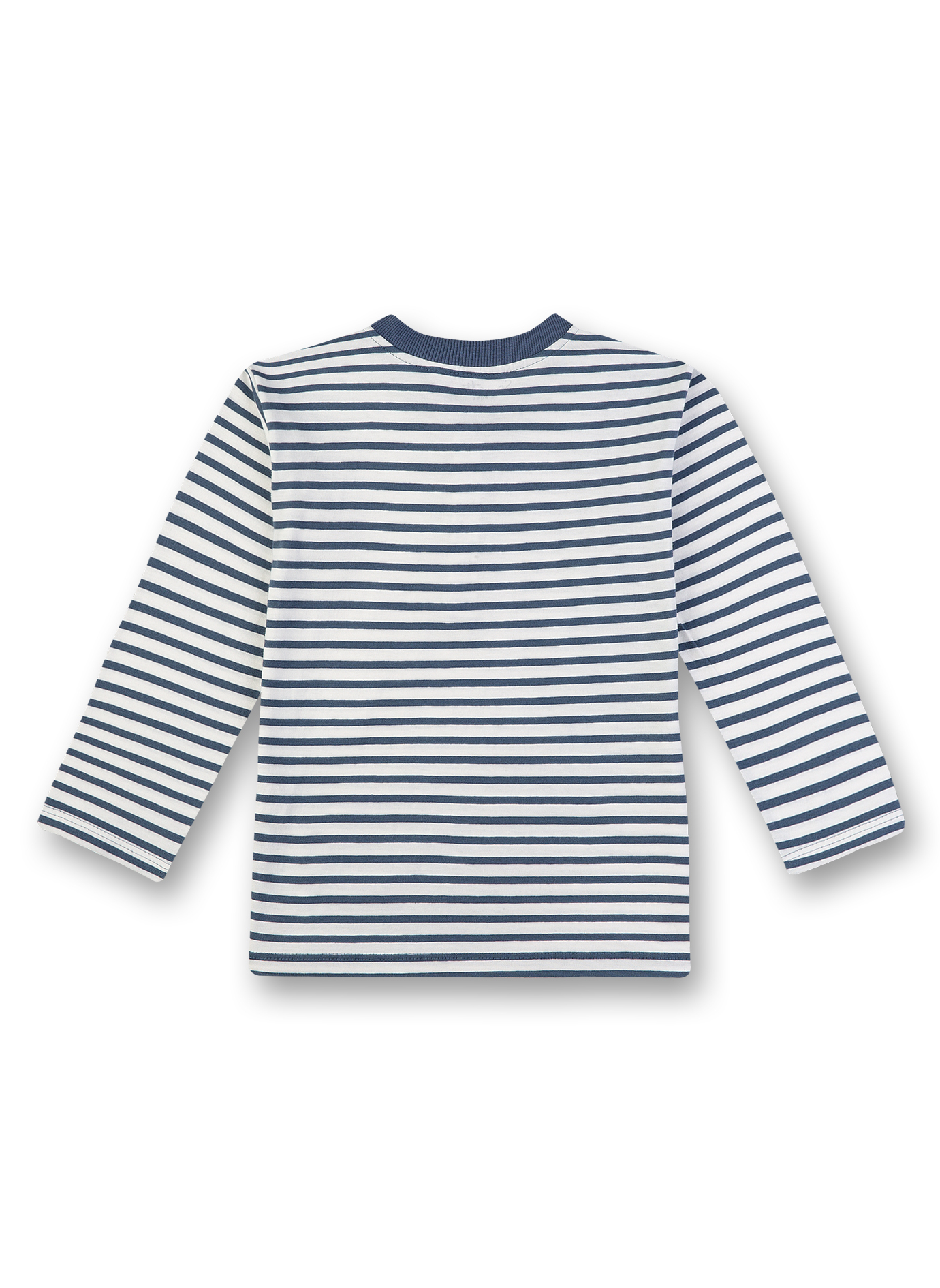Jungen-Shirt langarm Blau-geringelt