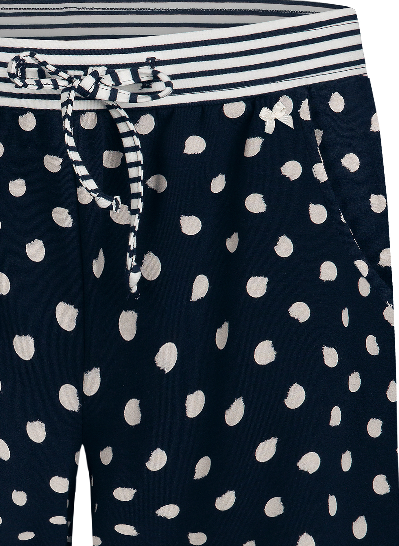 Damen-Shorts Dunkelblau Dots